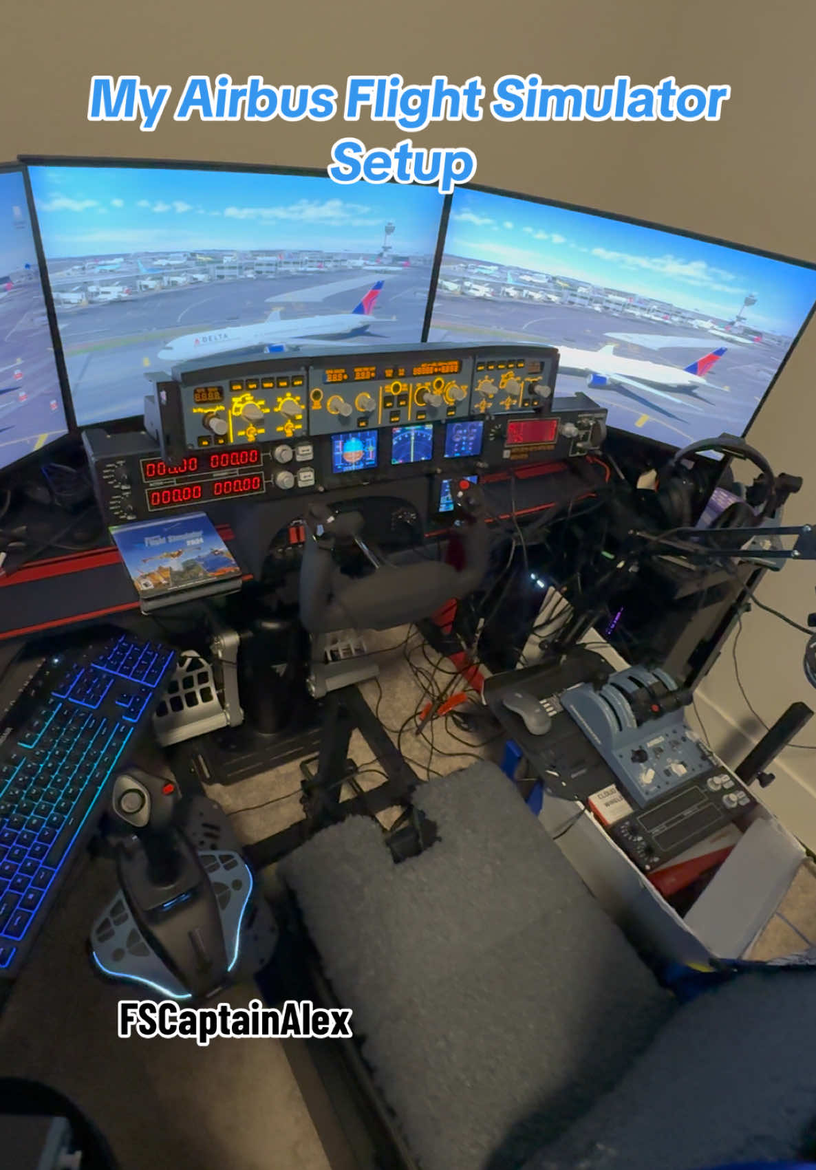 My amazing Airbus setup ✈️ #msfs2024 #flightsimulator #airplane #pilot #flying #pc #fyp 