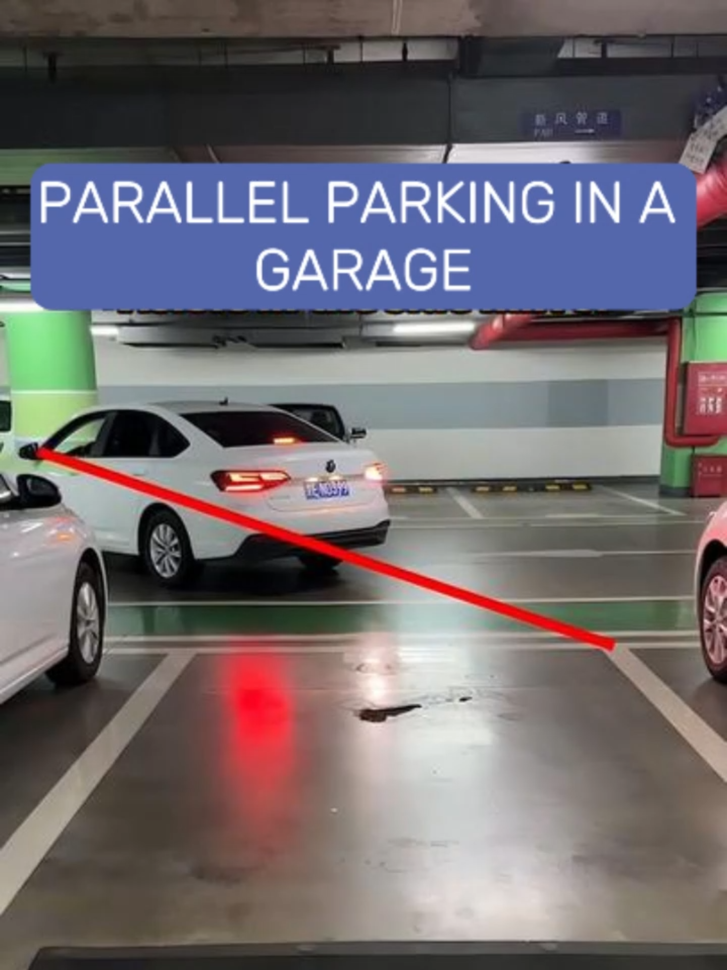 Parallel parking in a garage#fypp #knowledge #usa_tiktok #canada_life🇨🇦 #shorts #india #car #driving