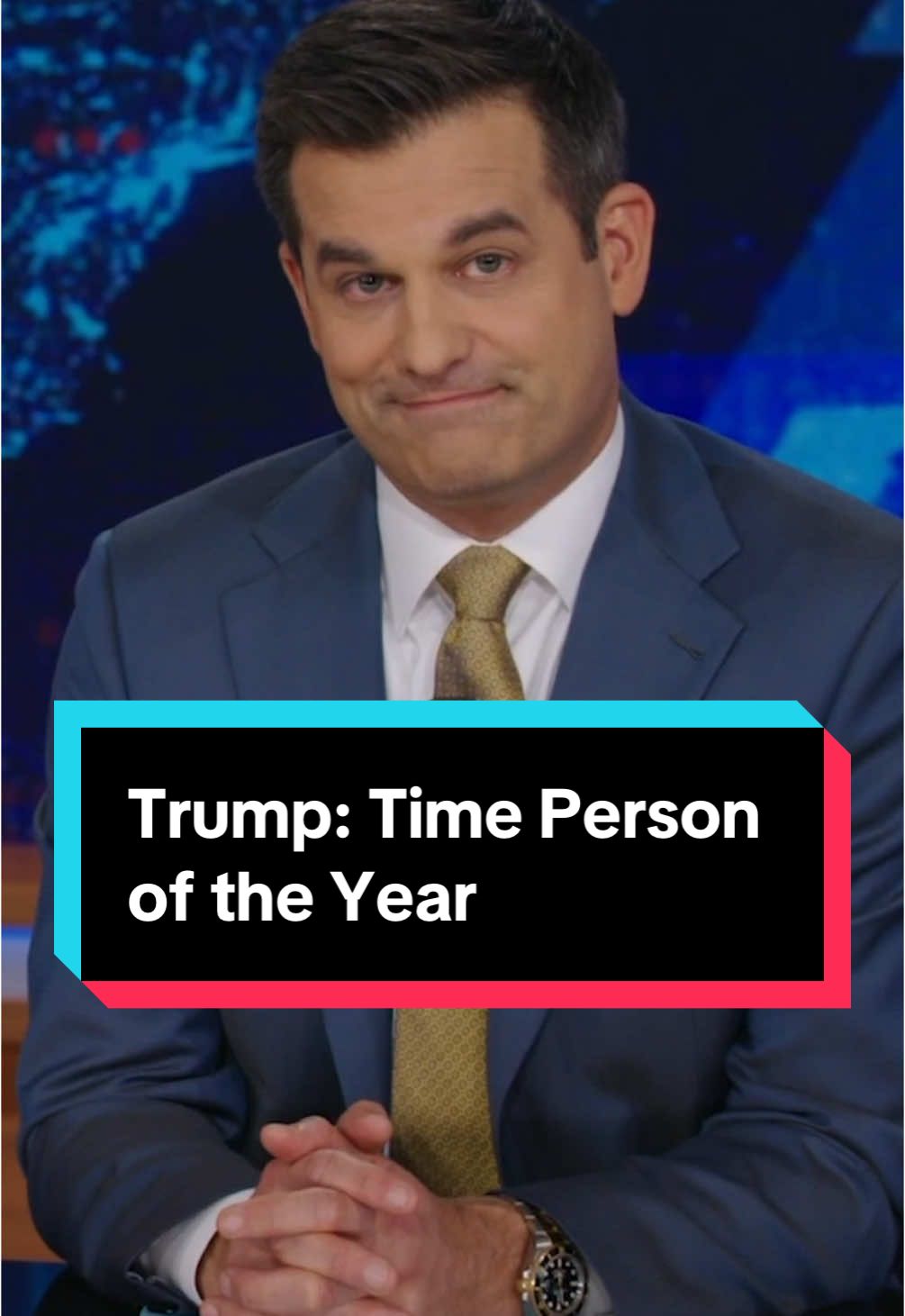 The only thing worse than Trump winning Person of the Year was having to sit through his acceptance speech #DailyShow #Trump #Time #PersonoftheYear 