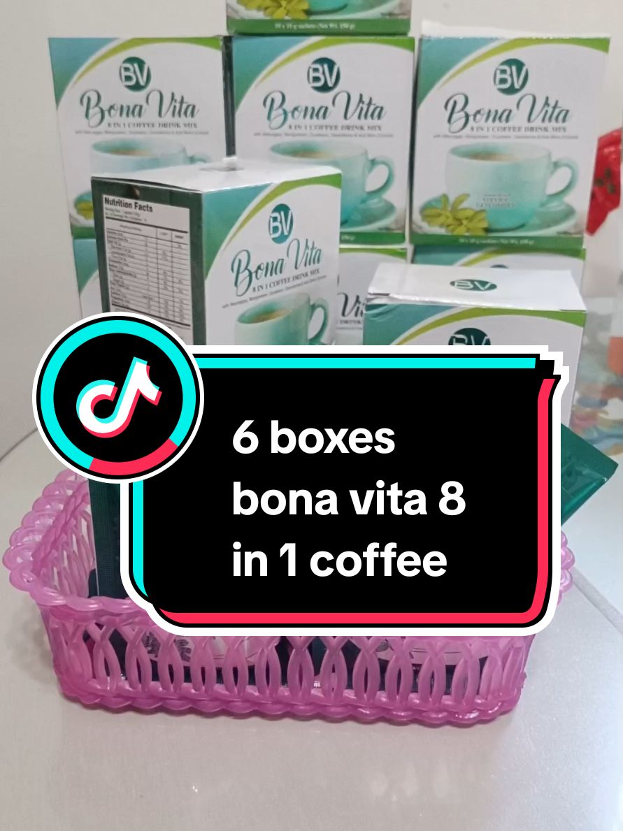 6 boxes of Bona Vita 8 in 1 coffee drink mix. #bonavitacoffee #bonavita  #fyp 