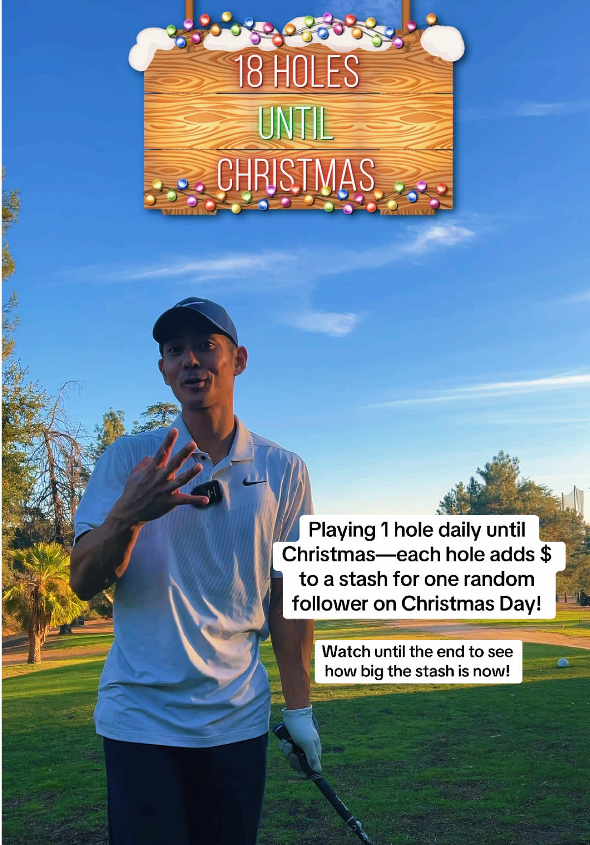 Day 6! 18 days. 18 holes. 1 BIG 🎁 for a random follower! Follow & Like to be part of the giveaway! Comment the best Christmas movie of all time! :)