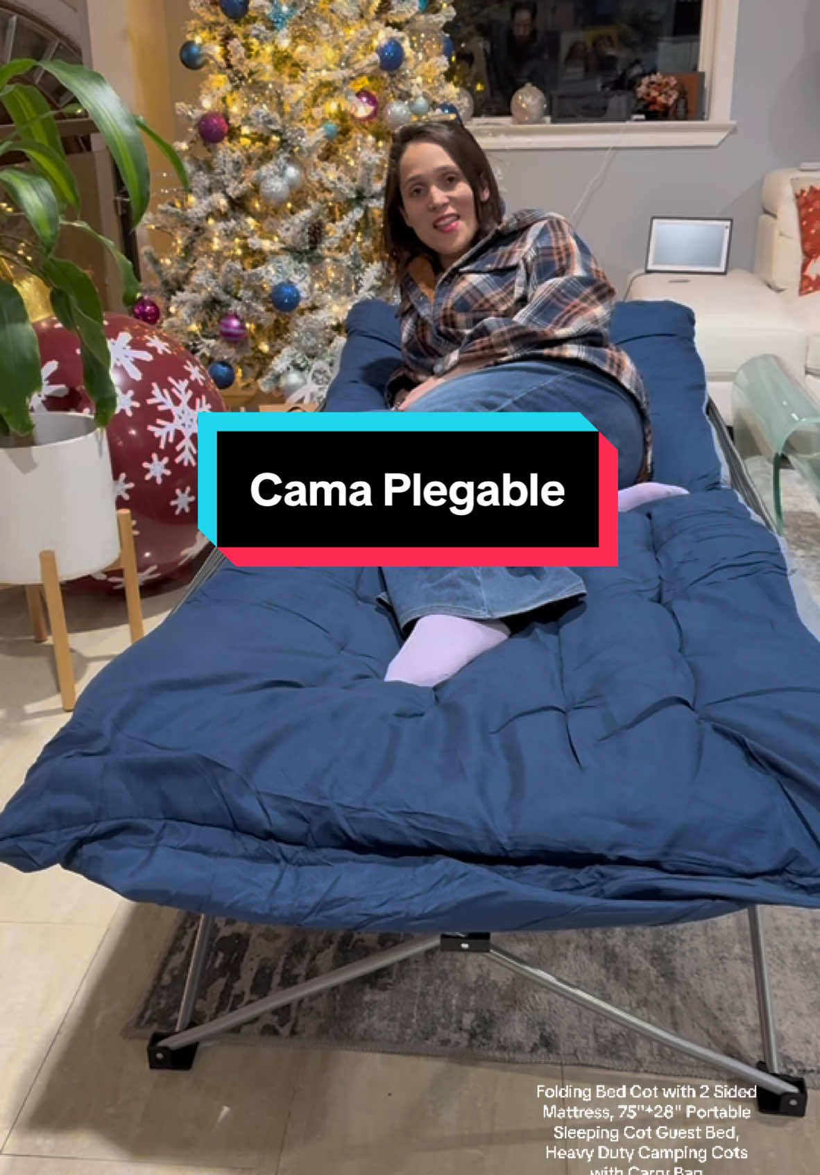 Cama plegable #foldablebed #sleepingcot #campingbed #TTSTakeover  #TikTokShopCreatorPicks #TikTokShopHolidayHaul #giftguide #TTSDelightNow #outfitideas  #christmas #giftideas #christmasgift #shoptoysandtots #NewYearNewAura #TikTokShopCreatorPicks