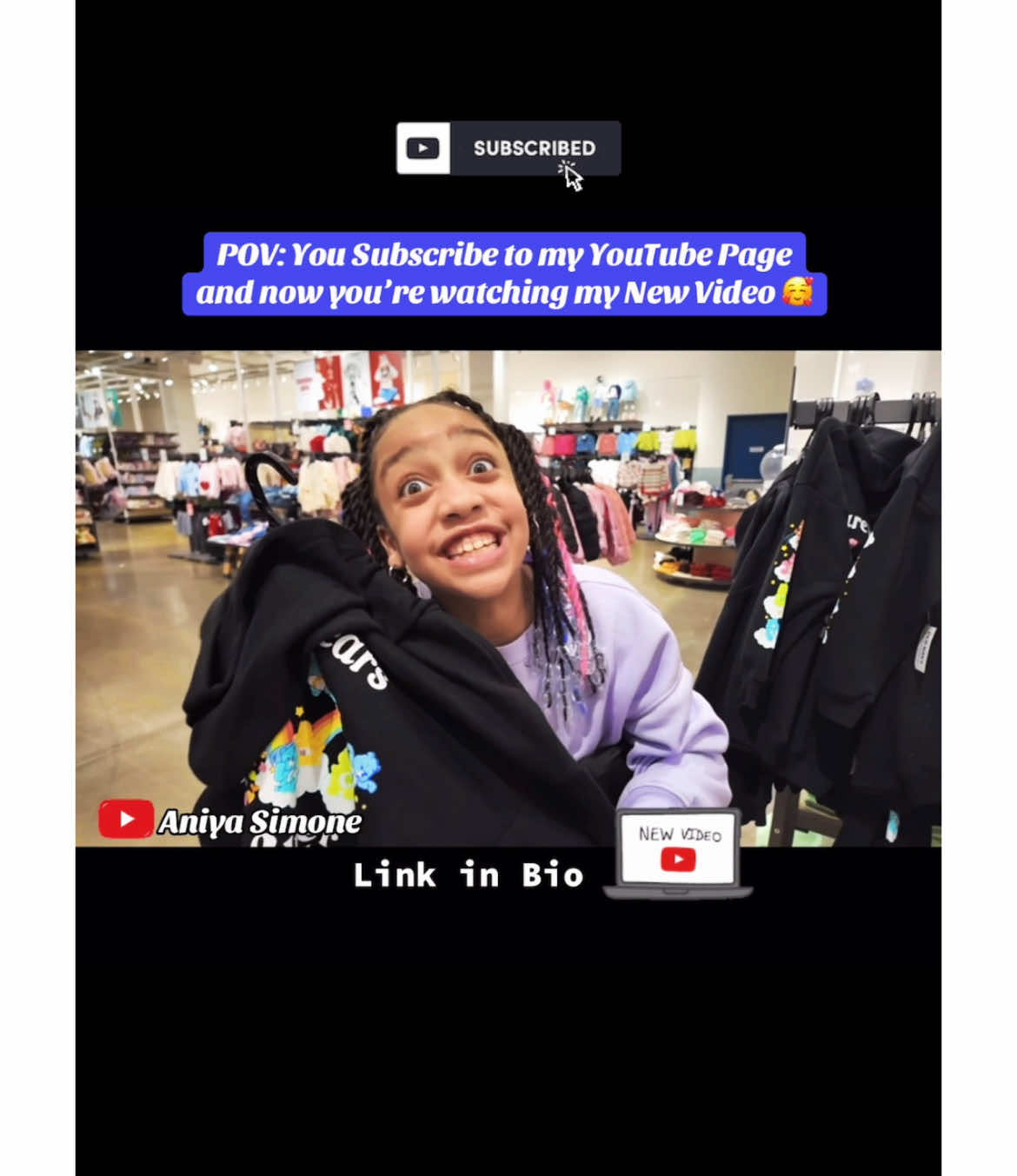 New Shopping VLOG posted on my YouTube. Please subscribe, comment and share🥰 Link in Bio 💜 #YouTube #vlogs #shopping #dayinmylife #aniyasimone #singer #actress #kidceo #abouttogotobedgoodnight ##youngnala #lionking #twistshairstyle #naturalhair #mall 