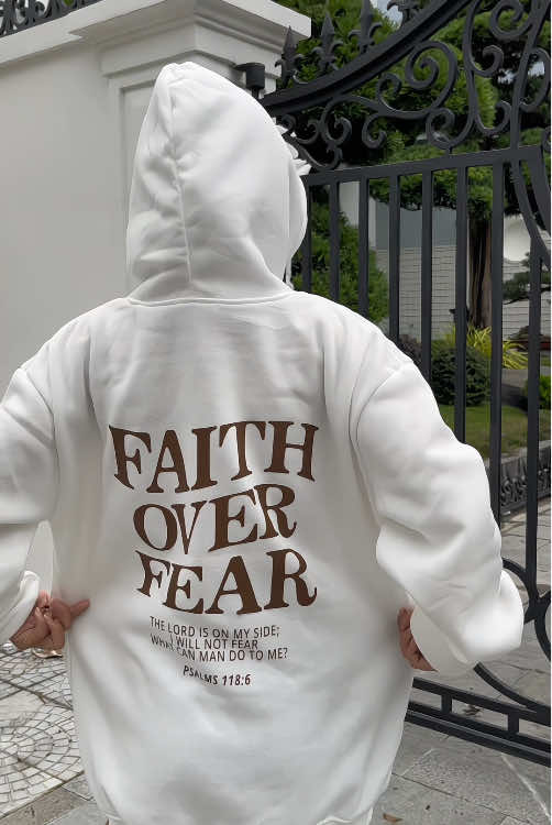 Faith Over Fear #christianhoodie #jesus #christianwwe #printedlnusa#faithandstylecollides #loveinspiredclothing #ClassicChistianMenswear 