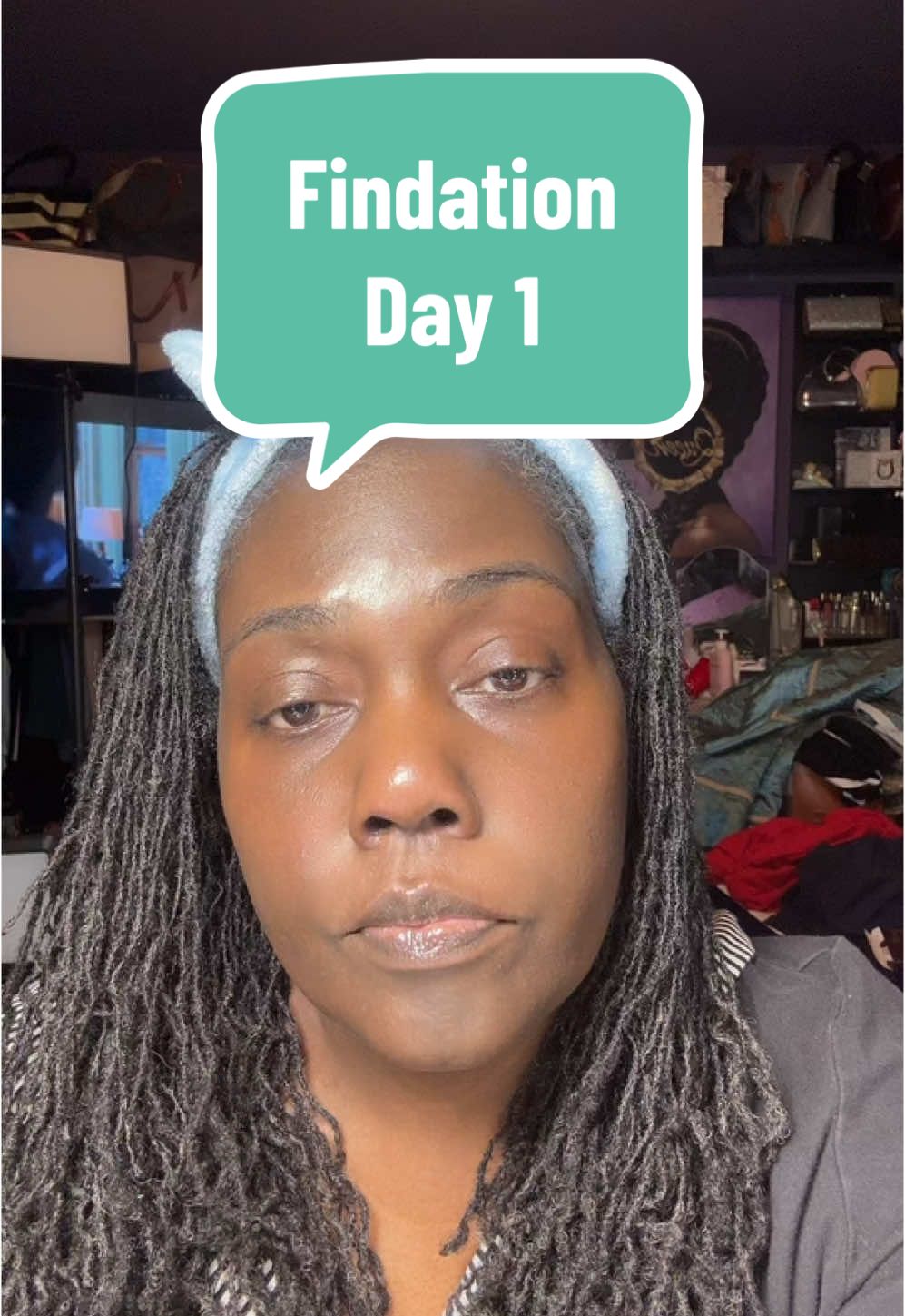 I still cant match my foundation but lets use findation. Day 1 goes to findation. They got this one. #findation #hudabeauty #hudaeasyblur @Huda Beauty 