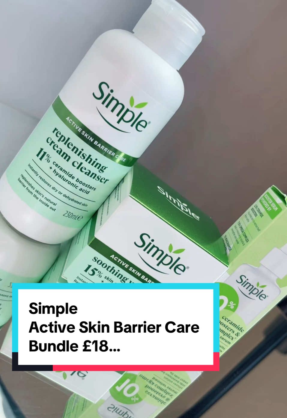 @UnileverUK Simple face moisturiser bundle for a healther skin barrier. Made with ceramide boosters, omega, niacinamide, hyaluronic Acid.. #simpleskin #simplefacewash #simpleskincare #tiktokmademebuyit #facecare #simple #healthyskin 