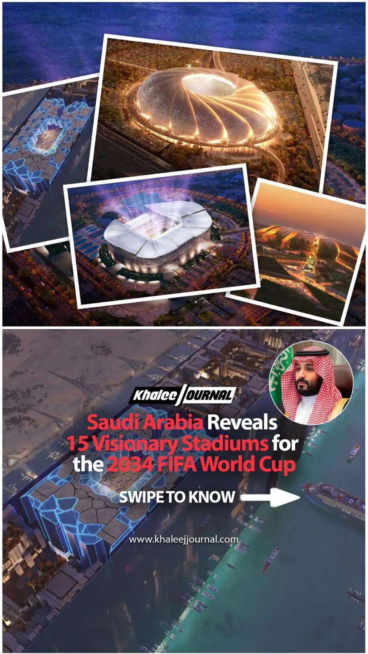 The 2034 FIFA World Cup will feature 15 state-of-the-art stadiums across 5 cities, with 11 new venues under construction and 4 being revamped. 🇸🇦  This historic tournament will showcase Saudi Arabia’s ambition and its commitment to hosting one of the most memorable World Cups ever! 🌟 #fifaworldcup #saudiarabia2034 #worldcup2034 #footballnews #uaenews #khaleej #newstoday #news #latestnews #saudiarabia🇸🇦 #fifa #fifaworldcup #fifaultimateteam #stadium #neom #football #footballfan #neomline #newstadium #footballstadium 