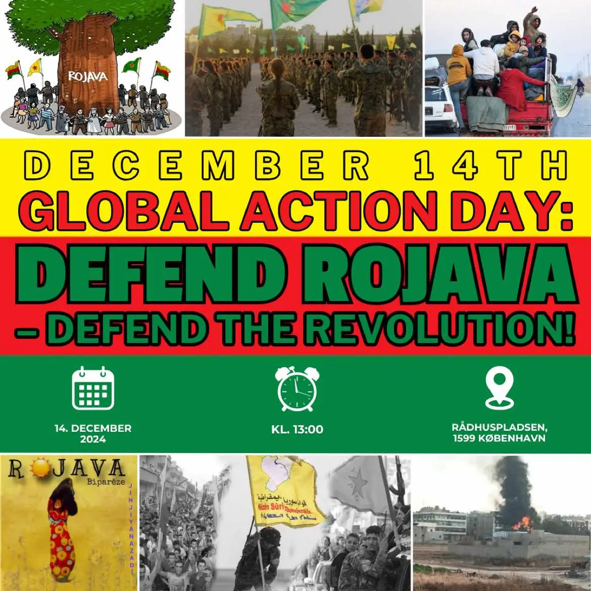 Demontration lørdag den 14. December kl. 13.00 på Rådhuspladsen, København📣   #defendrojava #rojava #saverojava #riseupforrojava #kurdistan #noflyzoneforrojava #kurd #kurdi #kurdish #berxwedan #rojavakurdistan #danmark #denmark #københavn #noflyzone4rojava #malakurdandk #malakurdan #scandinavia #copenhagen 