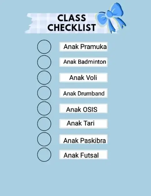 CLASS CHECKLIST maaf salah #semogafyp #semogamasukfyp #fyppppppppppppppppppppppp 