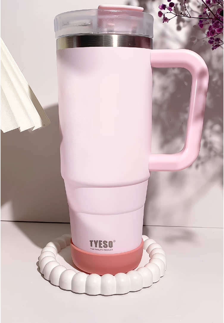 Love this tumbler so much🥺💗 look at the color so cuteee✨ #tyesotumbler #tyesotumblerwithhandle #pinktumbler 