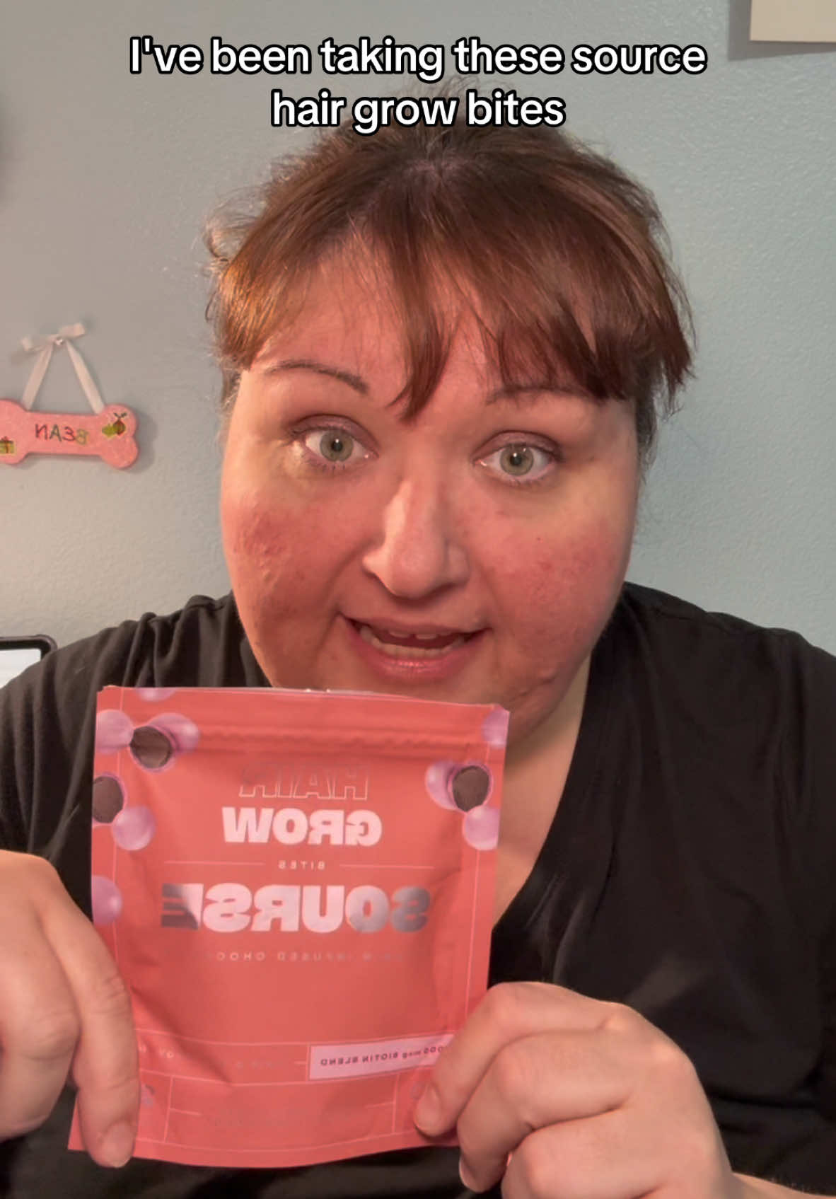 I dont ever want to be without my @Sourse Chocolate Hair Grow Bites. They are delicious bites of candy coated chocolate filled with biotin, folate, and inostitol. They help promote keratin production and hair and nail strength and growth. Check them out at my link below. #tiktokmademebuyit #viral #fyp #foryou #foryoupage #foryourpage #hairtok #soursehairbites #hairgrowth #nailgrowth #newhairgrowth #strongerhair #tiktokshopfinds #kloutcreators #dogmom #dogmama #womenover40 #plussize #plussizewomen Current Campaign Hashtags #tiktokblackfriday  #blackfriday  #tiktokshopblackfriday #tiktokshopcybermonday #tiktokshopholidayhaul #cozycountdown #ttstakeover #tiktokcybermonday  #cybermonday #freshforwinter #CapCut 