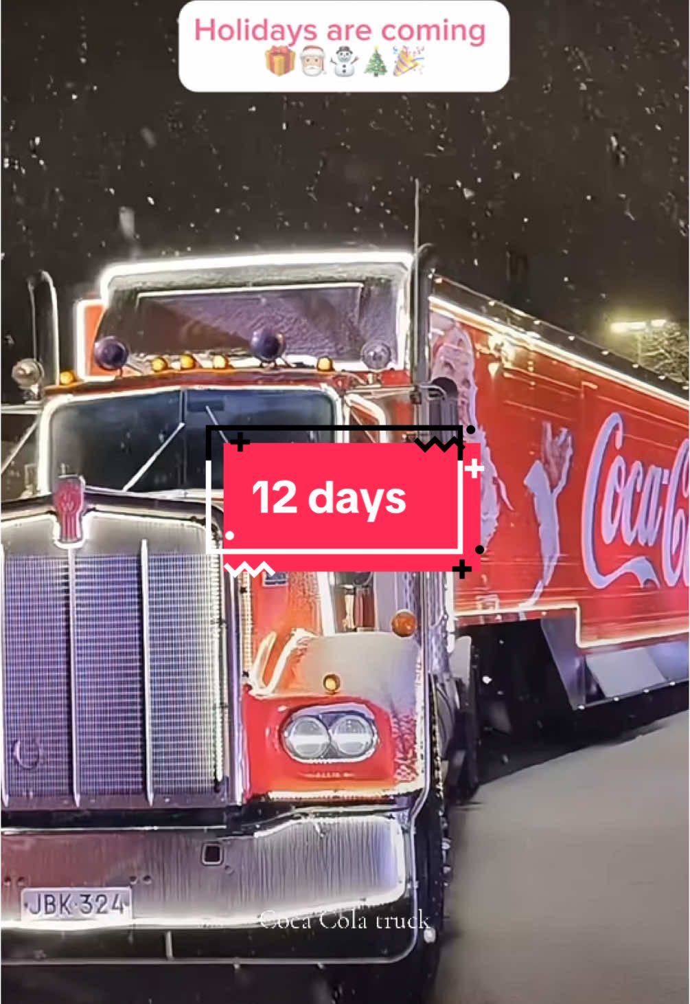 Coca cola truck - 12 days left #creatorsearchinsights #christmas #fyp #christmascountdown #cocacola #christmasfyp