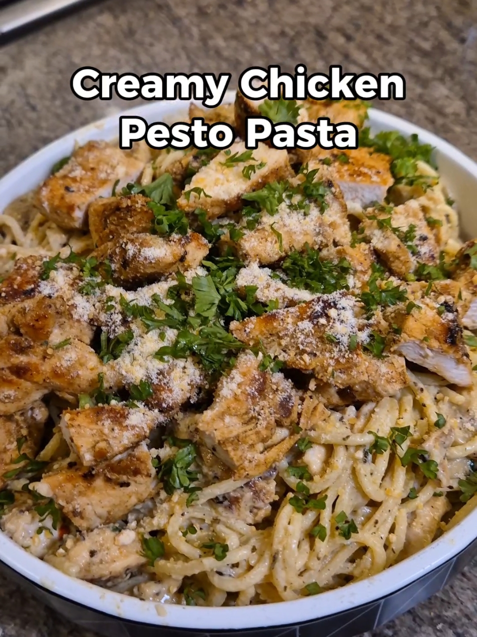 This Creamy Chicken Pesto Pasta will be the highlight of your Christmas handaan! Unang tikim palang, you just know it was made with McCormick!  Ingredients Spaghetti pasta (400 g) Paramesan cheese (optional) Parsley (optional)  Seasoned Chicken 750 grams chicken breast fillet 1 tsp garlic powder 1 tsp salt 1 tsp pepper 2 Tbsp McCormick Taco Seasoning Mix  Pesto Sauce 1 Tbsp butter 2 cloves garlic 1/2 white onion 1 can of mushrooms (250 grams) 1 pack McCormick's Pesto Perfect Pasta Sauce Mix 1 cup cream #fyp #pesto #pasta #chicken #EasyRecipe #cooking #FoodieTokPH #FoodTok #CruCooksKatchoo #ulamideas