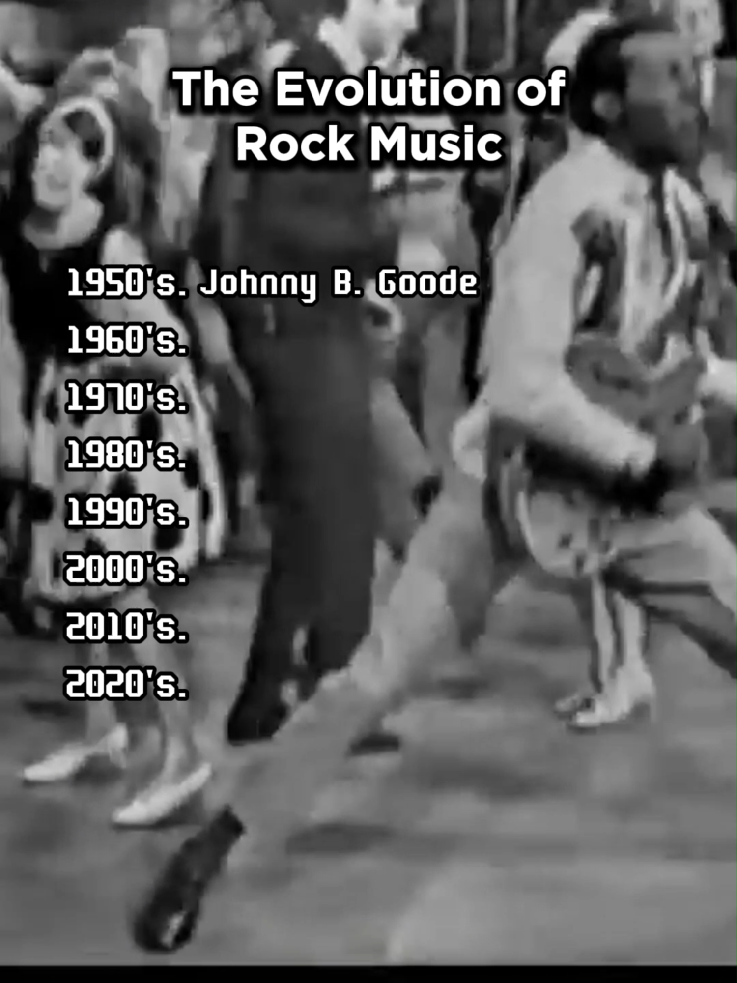 The Evolution of Rock Music #60s #60shits #fyp #60smusic #Popular #Song #1960s #Music #classicalmusic #Hits #70s #80s #60s70s80smusic #70smusic #90skids #2000snostalgia #2010smusic