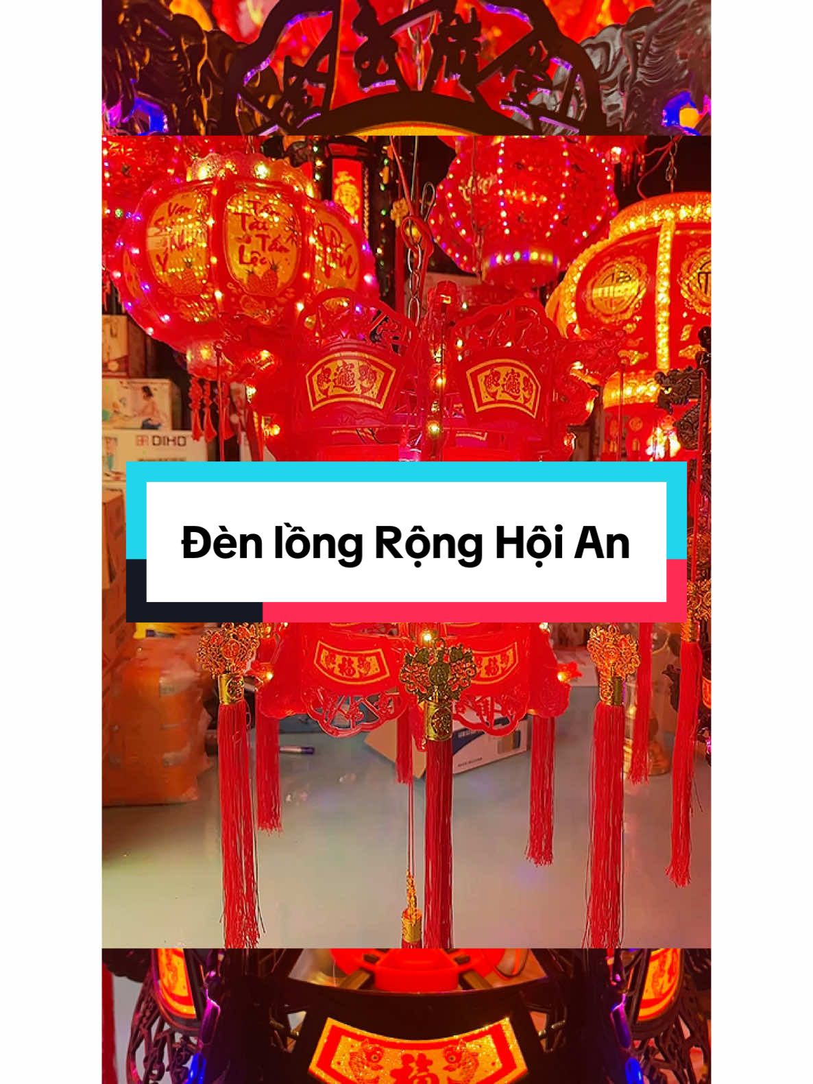 Đèn lồng điện Rồng hội an tự xoay 360#denlongtet #denlongdienxoay360 #denlongronghoian #denlongtet2025 #tet2025 