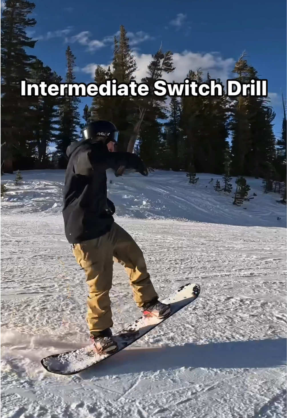 Intermediate Switch Drill for Snowboarders #snowboard #snowboarding #snowboardtrainers #mammothmountain 