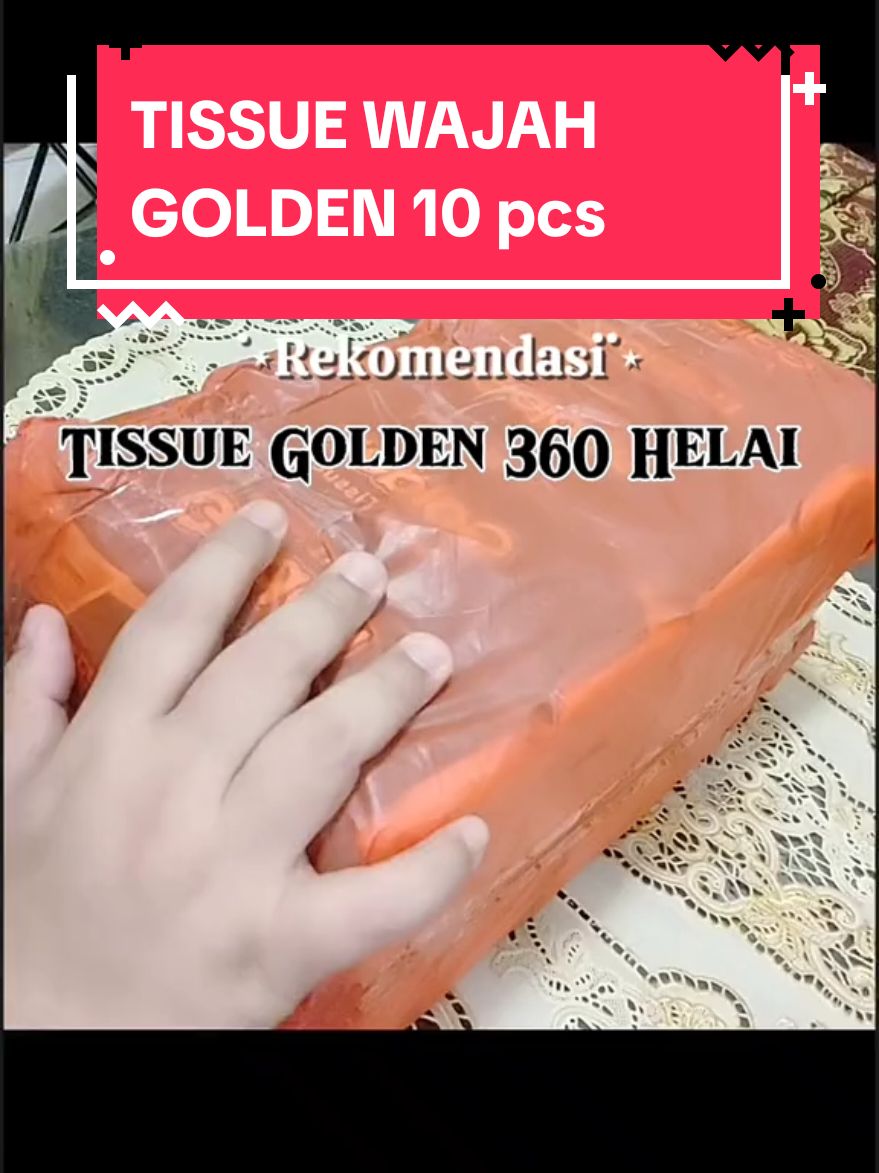 Paket 10 PCS TISSUE WAJAH GOLDEN 180 Helai #tissuemurah #tissuwajahlembut #tissue #megaguncang1212 #cuantanpabatas 