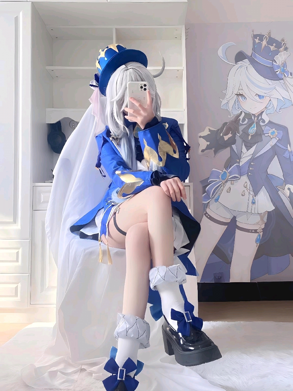 dia gadis berbaju biru😖🥰 #foryou #cosplay #furina #furinagenshinimpact #GenshinImpact #douyin #xyzbca #fyp 