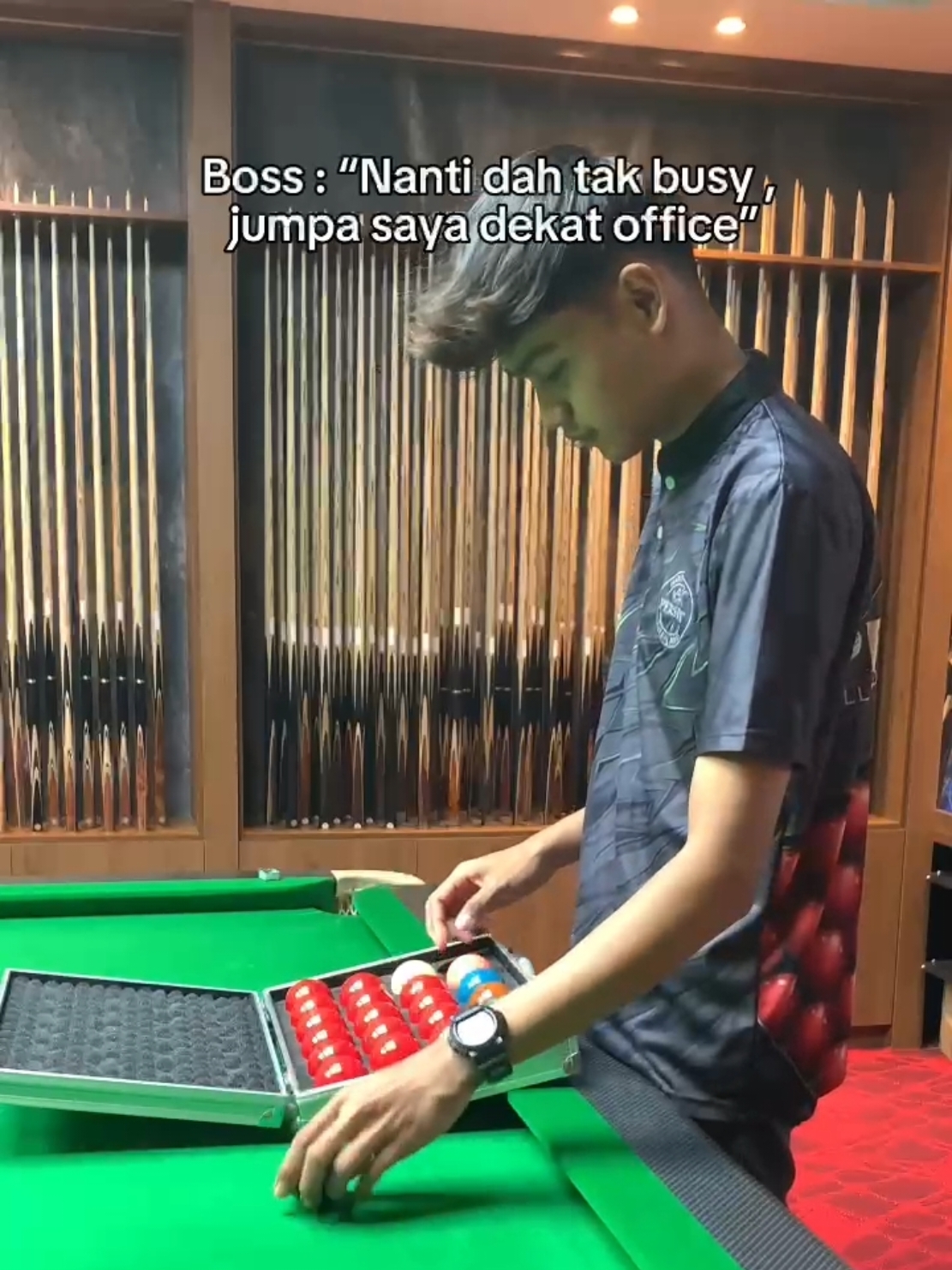 Siapa yang macamni angkat cue !#persistmalaysia #persistbilliard #snooker #snookermalaysia 