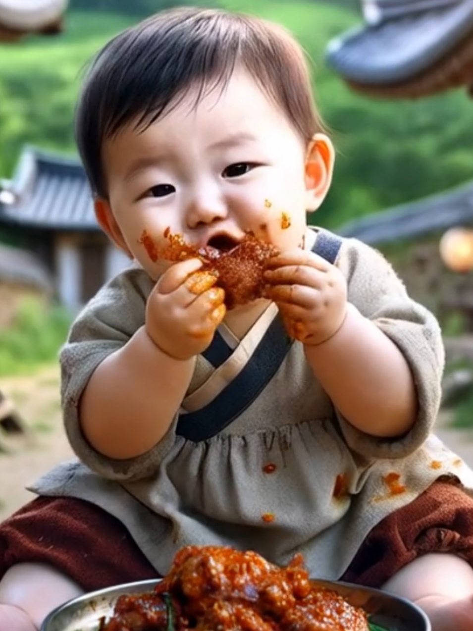 Korean food #eating #babycute #asmrvideo #asmrfood #ai #asmr #mukbangeatingshow ai baby eating, kids try asmr, kids try asmr, ASMR kids, Kids try asmr