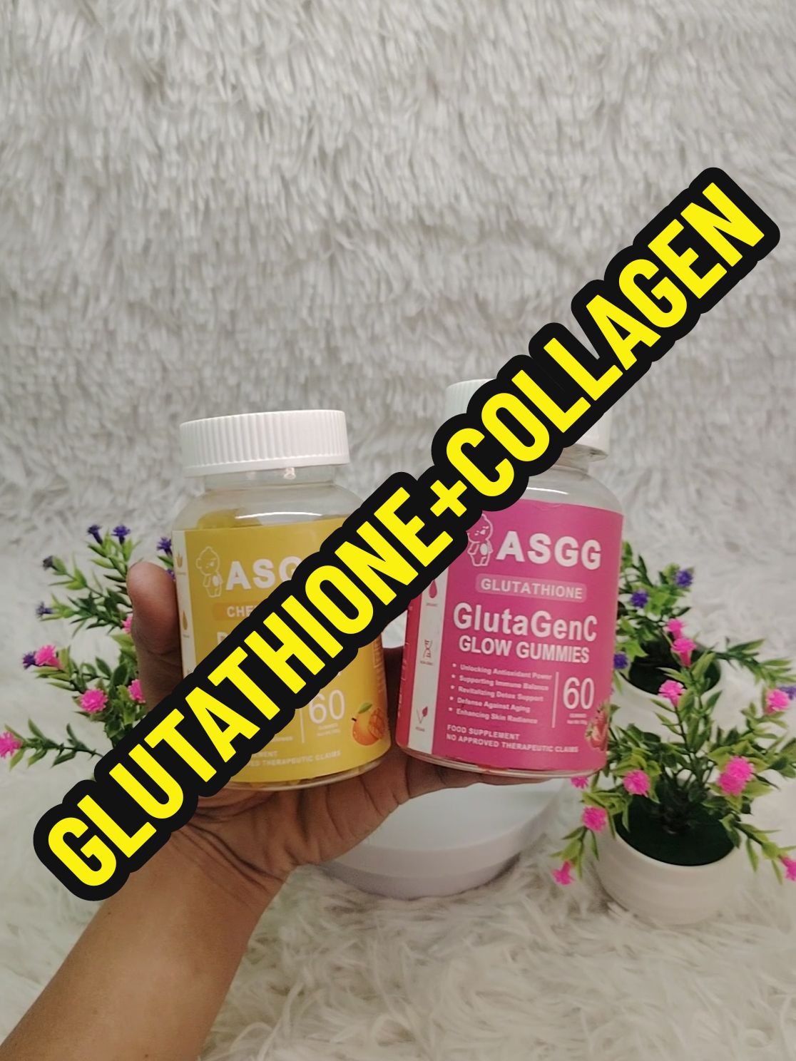 ASGG gluta gen c plus beauty collagen #gluta #collagen #glutathione #whitening #gummybears 