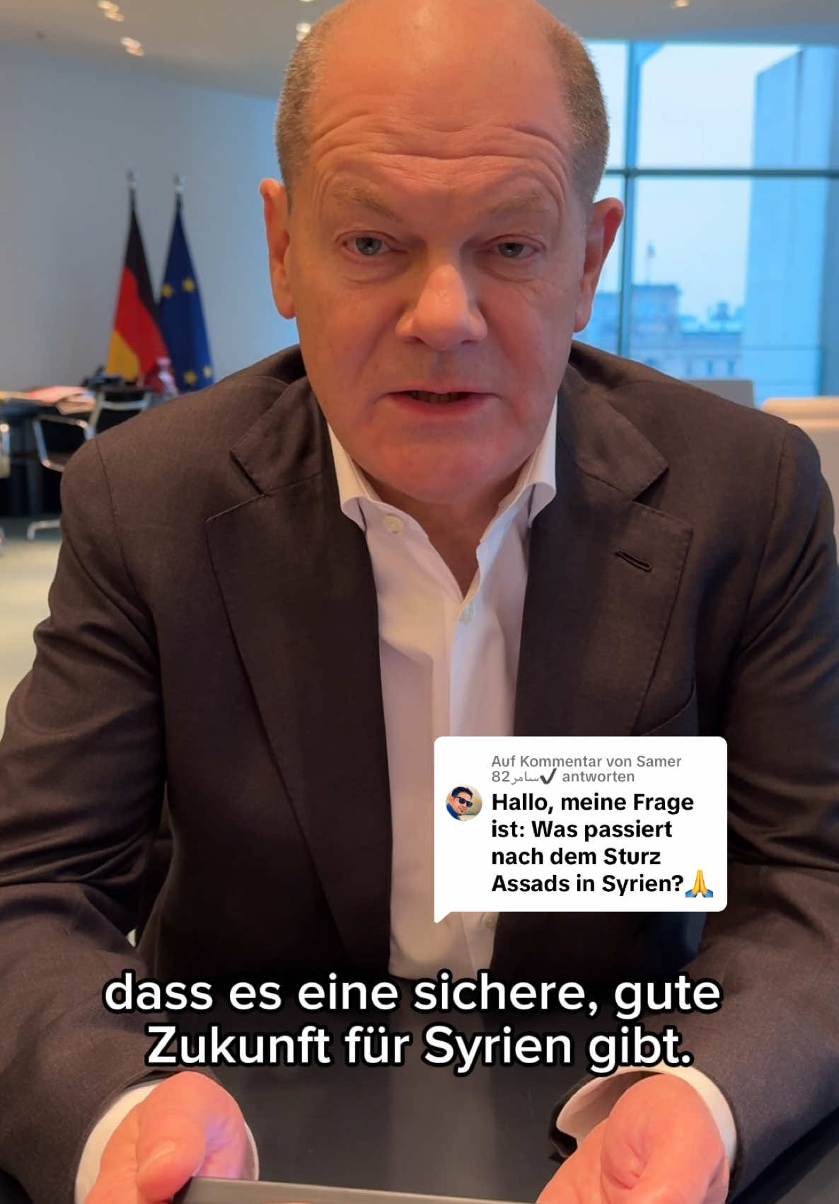 Antwort auf @Samer سامر82✔️ Nach all dem Leid verdienen alle Syrerinnen und Syrer ein Leben in Freiheit und Sicherheit.  #Bundeskanzler #OlafScholz #Kanzler 