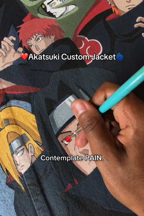 Hand painted Akatsuki custom🌀❤️!!! #animeart #animeedits #akatsuki #itachi #naruto #narutoshippuden #custommade