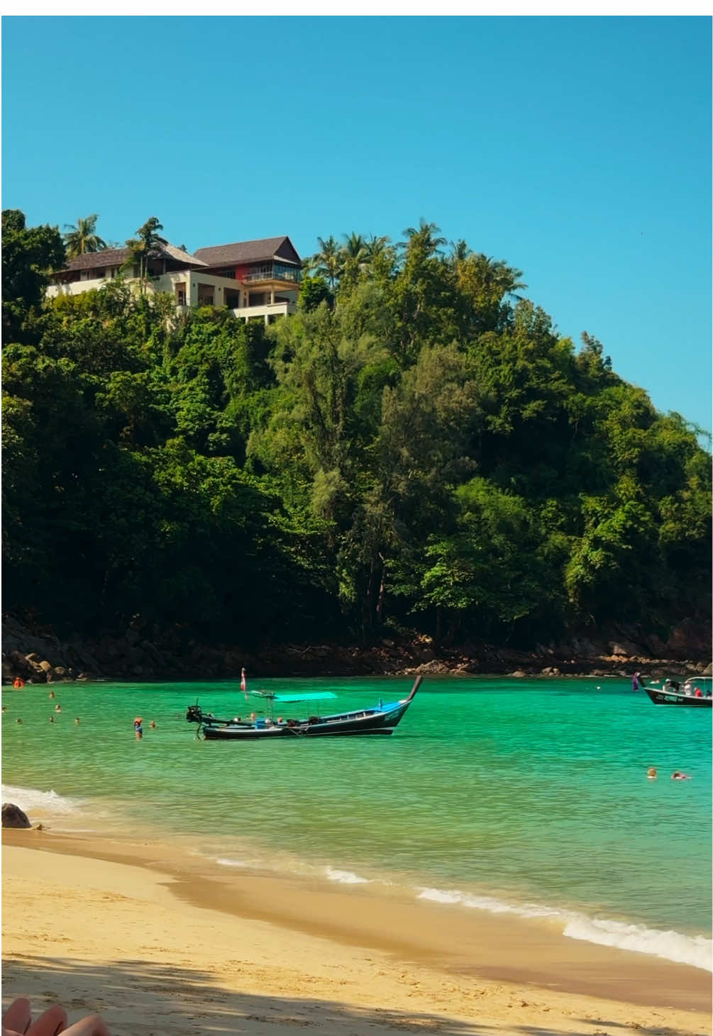 Banana Beach offers a serene beach vibe, far from the busier tourist spots in Phuket. With its soft white sand, turquoise waters, and lush jungle backdrop, it’s a hidden gem perfect for those seeking a peaceful escape. #bananabeachphuket #phuketbeach #phuket #thailand #fyp #foryou