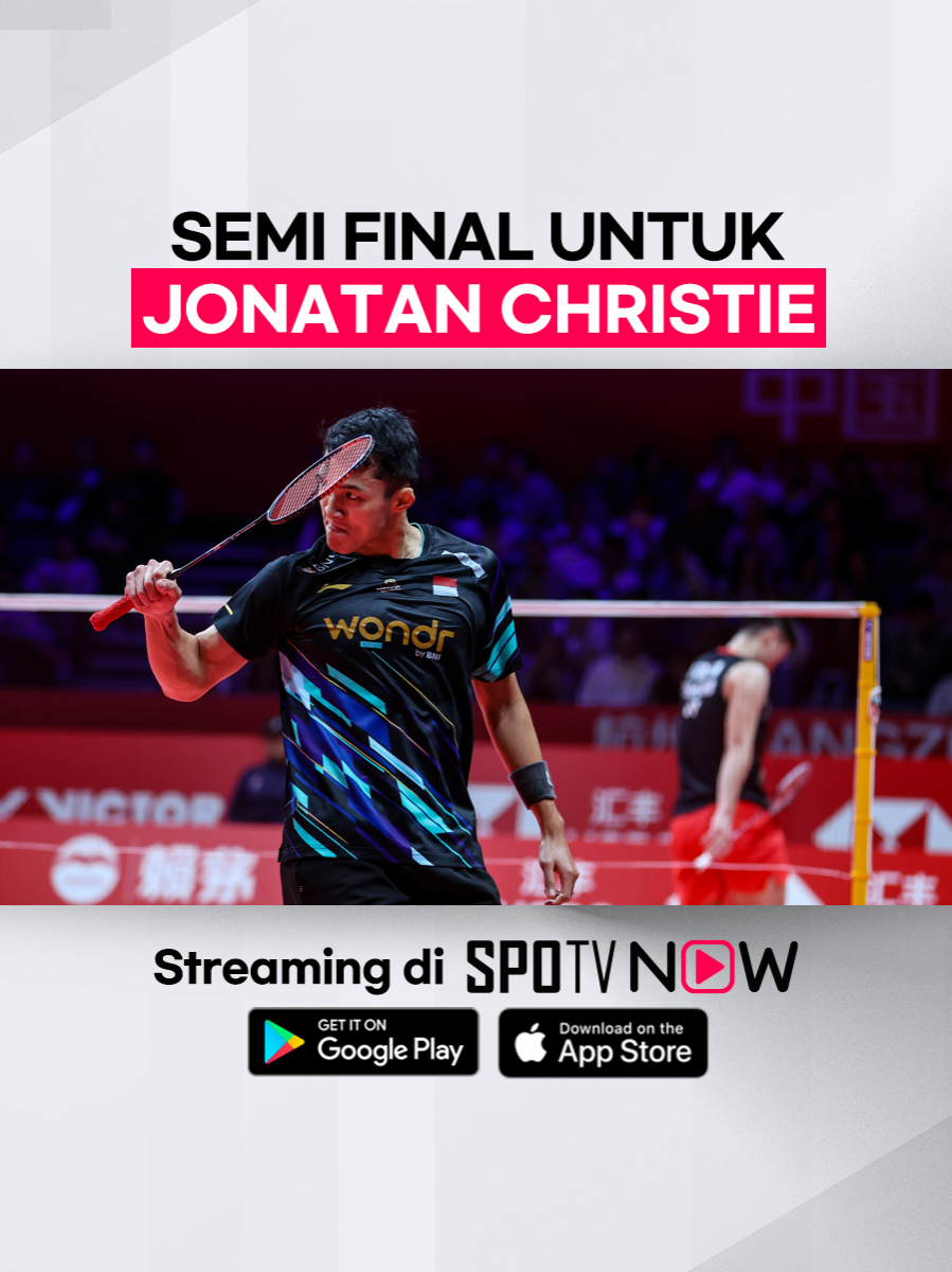 #BWF 🏸 - Jonatan Christie berhasil lolos ke babak Semi Final World Tour Finals 2024 setelah mengalahkan Kunlavut 2 game langsung! Mantap Jo! #Hangzhou2024 Nonton World Tour Final cuma Rp. 4,500! Klik link dibawah ini! ⏭️ https://onelink.to/spotv_indonesia Follow kami untuk konten Badminton lainnya! 📲🏸 #SPOTV #SPOTVIndonesia #Badminton #BWFWorldTourFinals