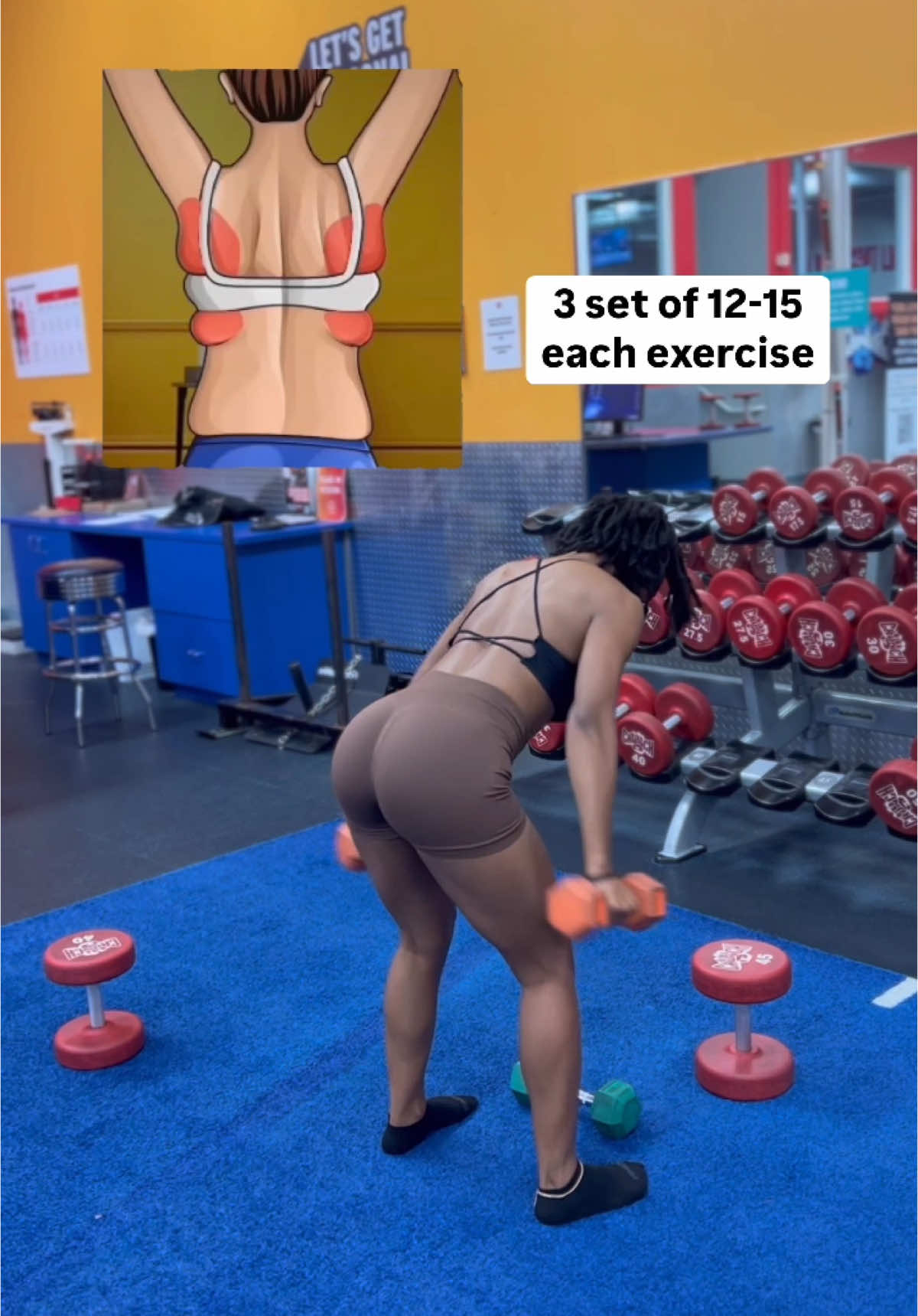 Let’s Unbig these backs!!! Try these 3 exercises & thx me later‼️🥳 F// @channy.fit for more tips💪🏾 #Fitness #goals #workout #waist #weightlost #weightlossjourney #backday #backfatworkout #backfat #transformation #getridofwaist #snatchedwaist #explorepage #transformationtuesday #gymmotivation 