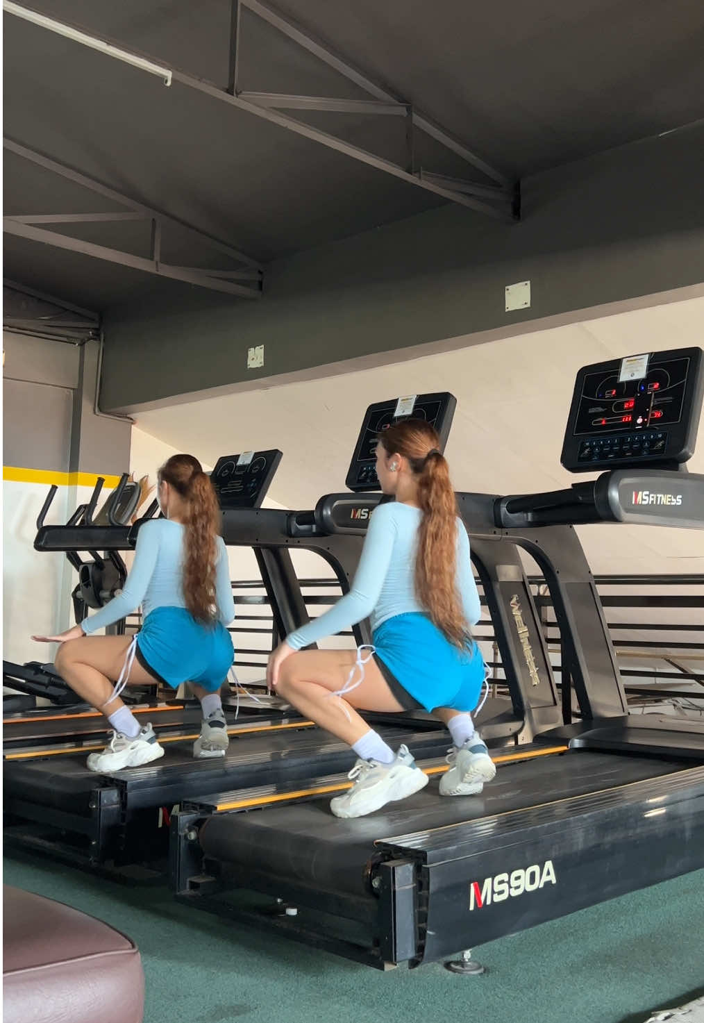 So we tried this on treadmill! 😅💙 Shoes from: @World Balance 💙 . #kittyandkakai #kakaialmeda #kittyalmeda #fyp #tiktokph #twins #treadmill #treadmilldance #tiktokus #tiktokbrasil 