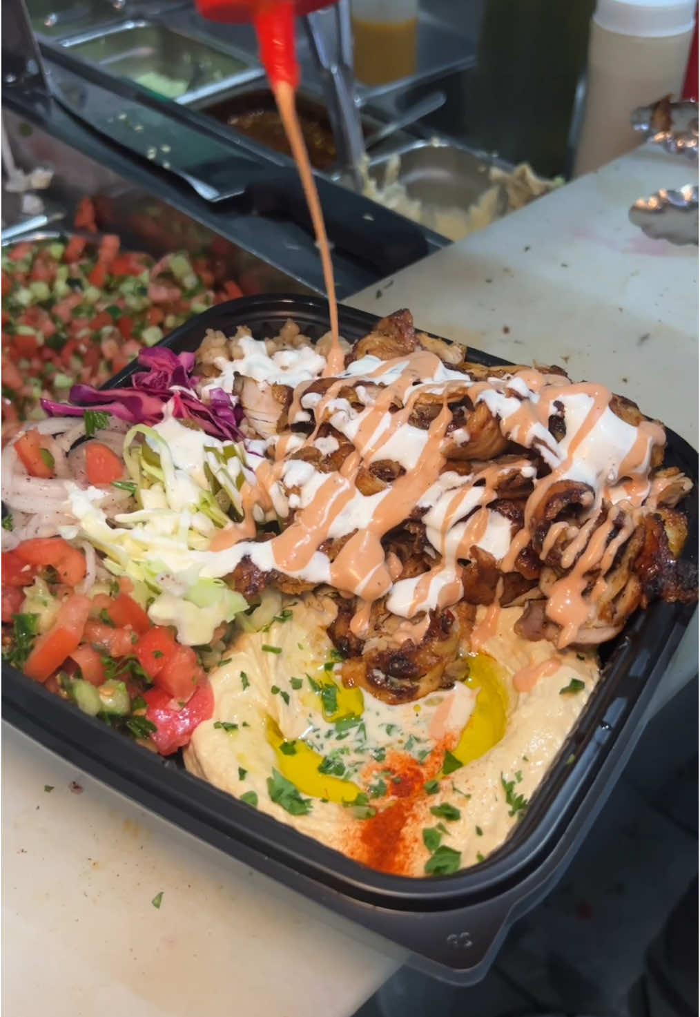 This might be the BEST CHICKEN SHAWARMA BOWL in NYC! 🍗🧆🔥🤤 #DEVOURPOWER #fyp #foryou #foodtiktok #foodies #chickenshawarma #mediterraneanfood #halal #foodblog #astoria #queens #nyc #nycfood #duzan #newyorkcity #cooking #Recipe #hummus #whitesauce 