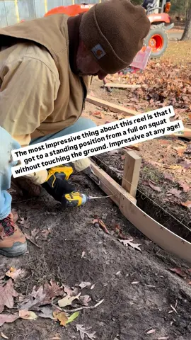The most impressive thing about this reel is that I got to a standing position from a full on squat without touching the ground. Impressive at any age! #Amputee #Construction #Squat #GettingOld #DeWaltDrill #PrepWork #concrete #concreteforming #upperlimbamputee 