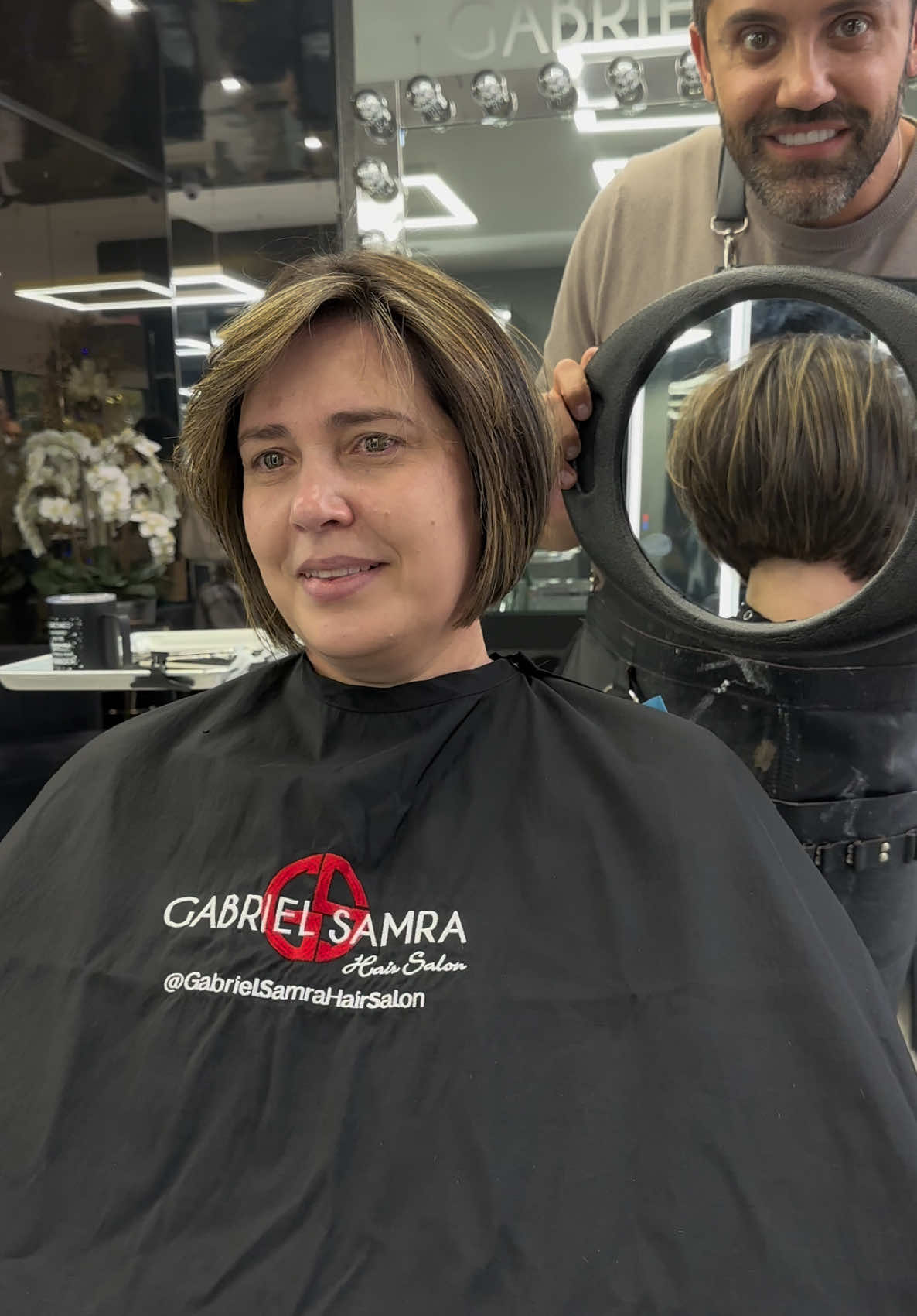 Creative Bob Cut #creatorsearchinsights #gabrielsamrasalon #miami #gabrielsamra #miamihairstylist #balayage #haircutting #bobcut 