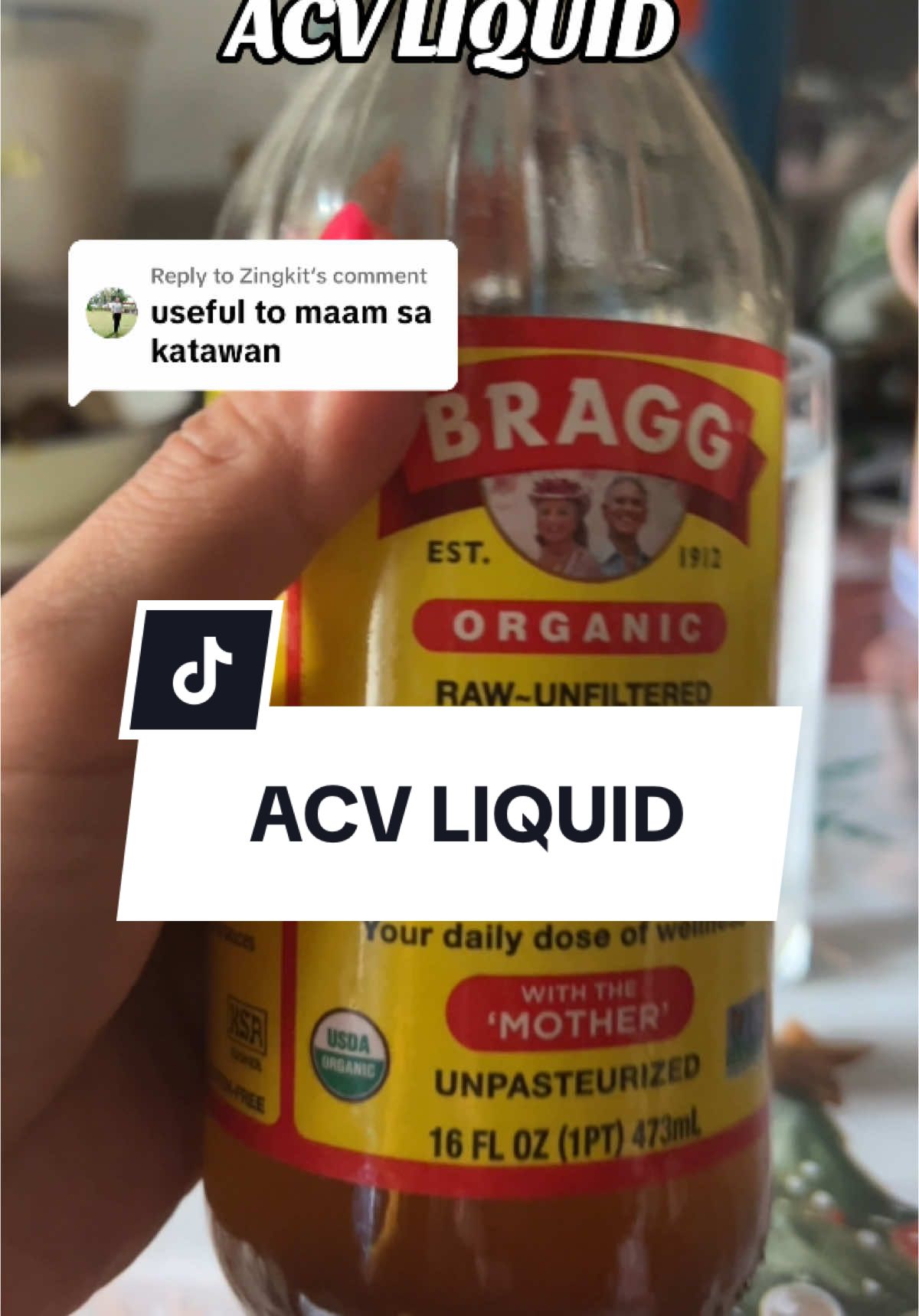 Replying to @Zingkit acv liquid #acvliquid #acv #applecider #braggacv 