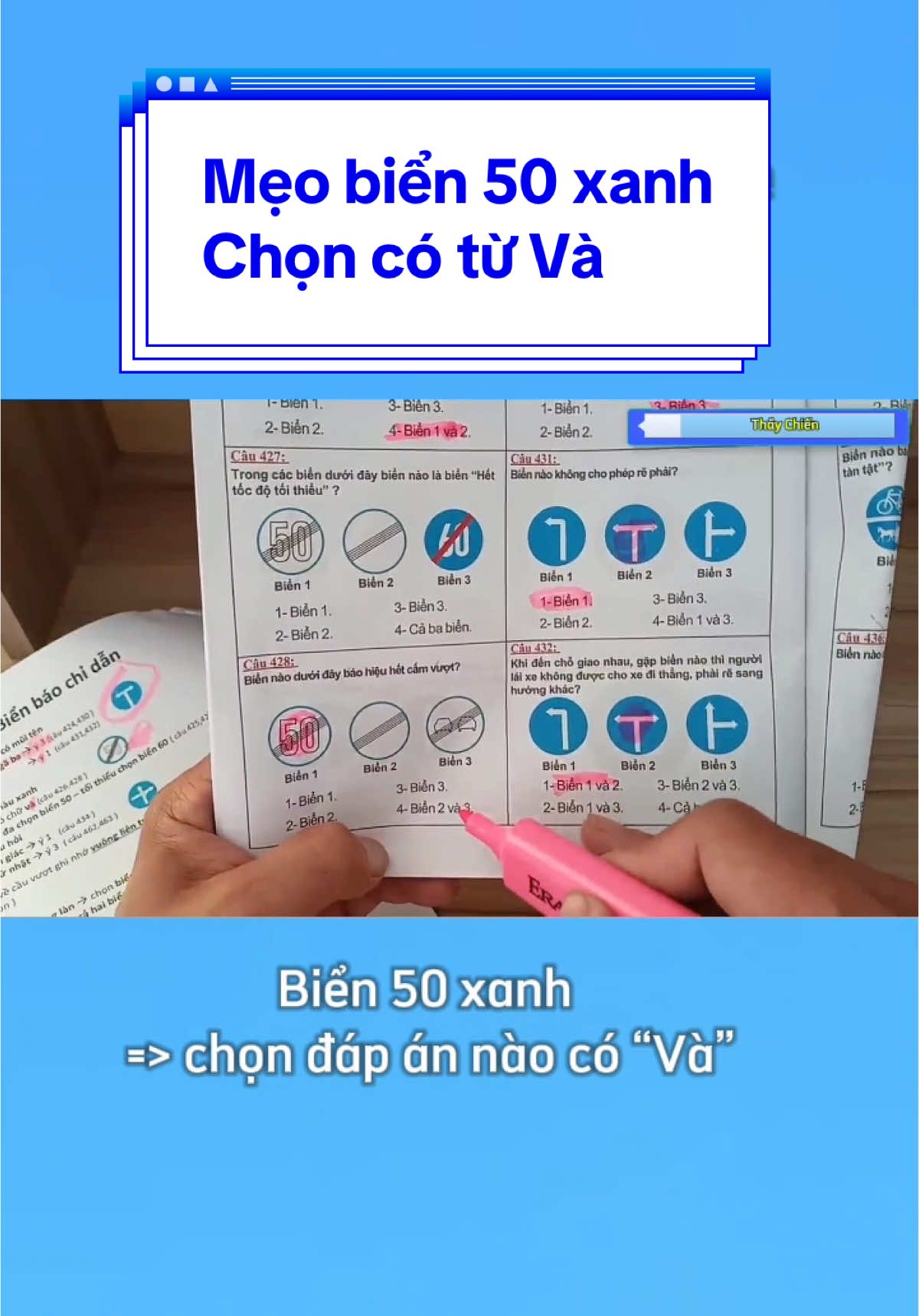 Mẹo biển 50 xanh chọn đáp án có Và #daylaixe #hoclaixe #thilaixe #hoclaioto #daylaioto #thilaixeoto #meothilaixe #daymeothilaixe #hocbanglaixe #thibanglaixe #thibanglaixea1 #thibanglaixemay #meolythuyet600cau #meo600cauhoilythuyet #hoccungtiktok #thaychiendaylaixe #thaychiendaymeo600cau #thibanglaixea2