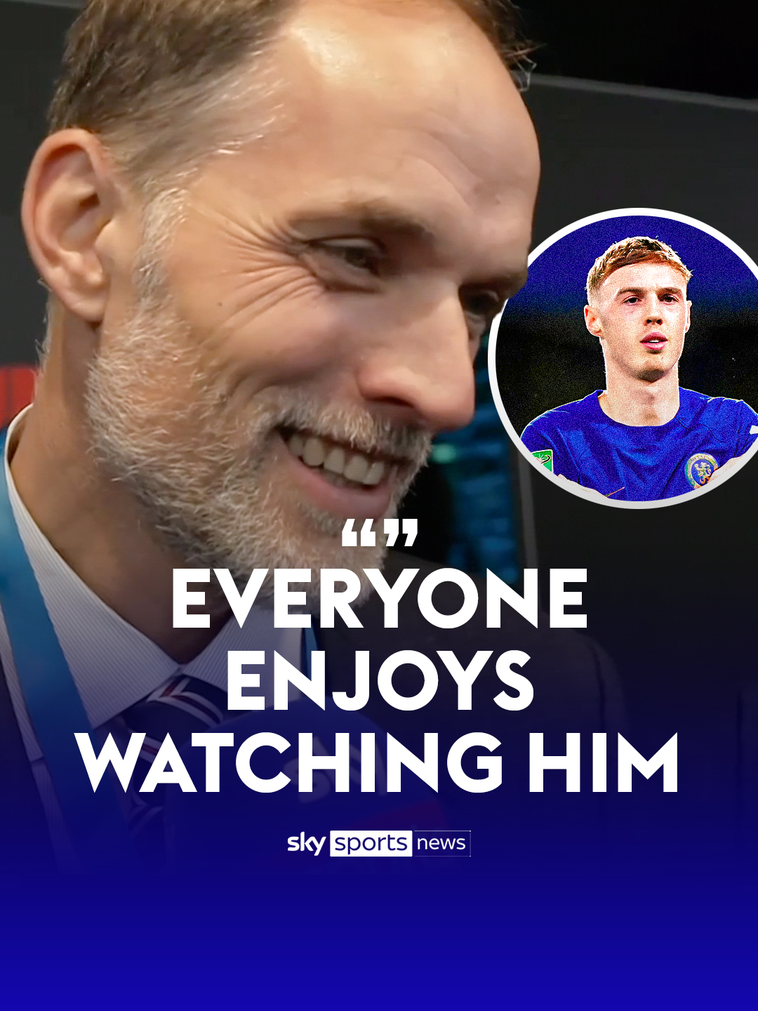 Thomas Tuchel has nothing but praise for Chelsea's Cole Palmer 🥶 #footballtiktok #chelsea #colepalmer