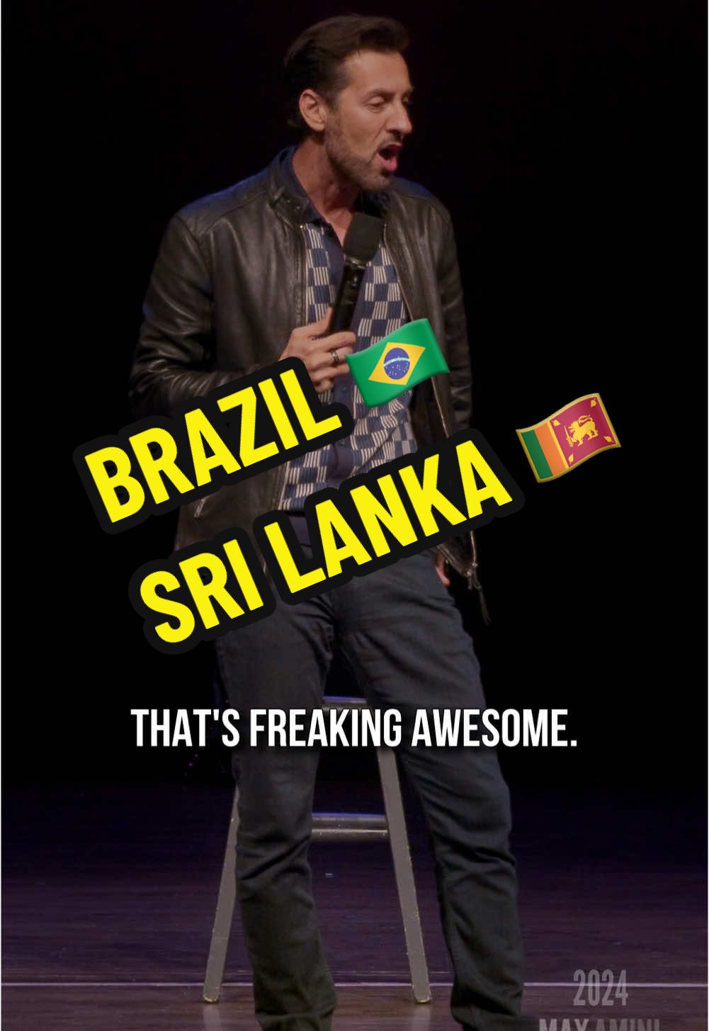 Software got him the best seat in the house, but still can't teach him to samba 🤣  #srilanka #brazilian #maxamini #standupcomedy #fyp 