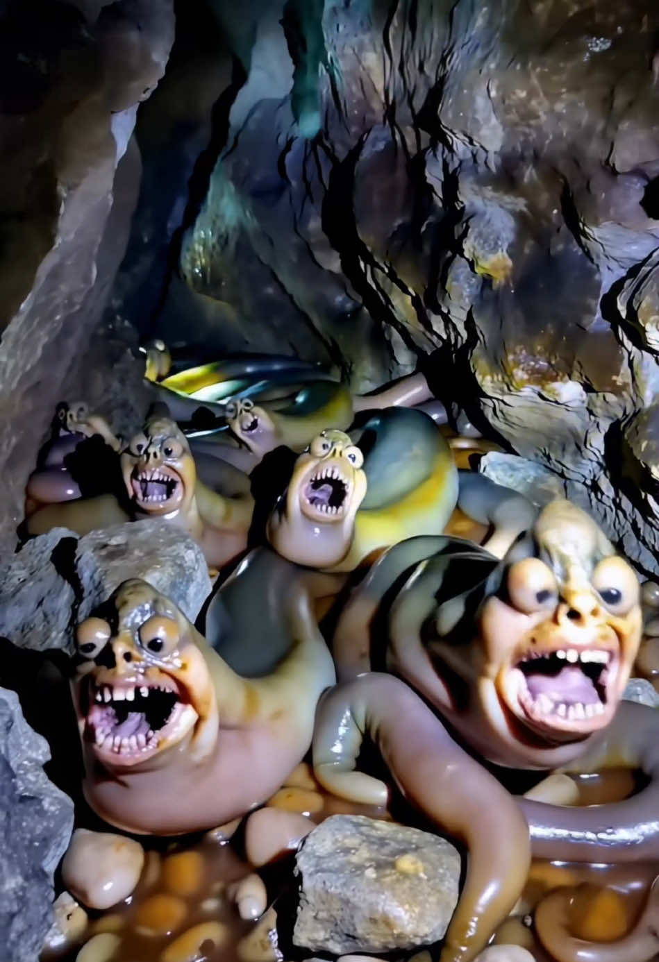 Cave of screamers #cryptidtiktok #nightmarefuel #foundfootage #creepytok #urbex #cryptid 