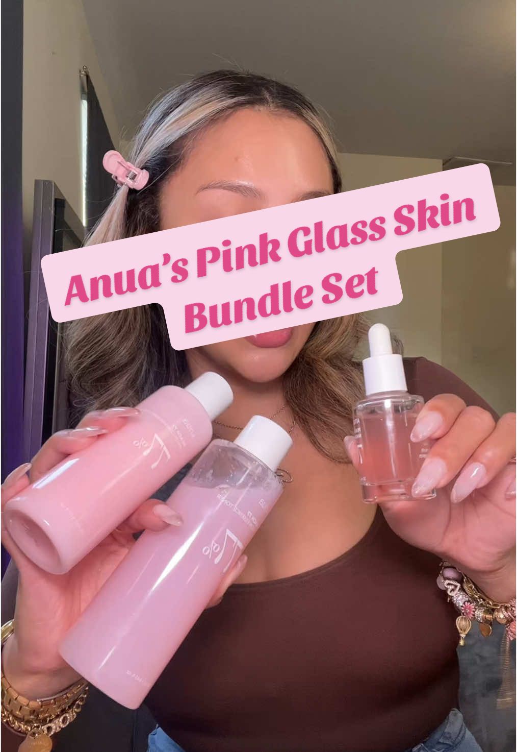 🧖🏼‍♀️💗✨Get glowing with Anua’s pink peach bundle set! #anua #anuaskincare #anuapeach #anuapeachserum #anuaconditioningmilk #anuaessencetoner #anuaset #glowyskin #makeupprep #TikTokShop #tiktokshopping #newyearnewaura #tiktokshopholidayhaul  #giftguide #ttsdelight #shoptoysandtots 