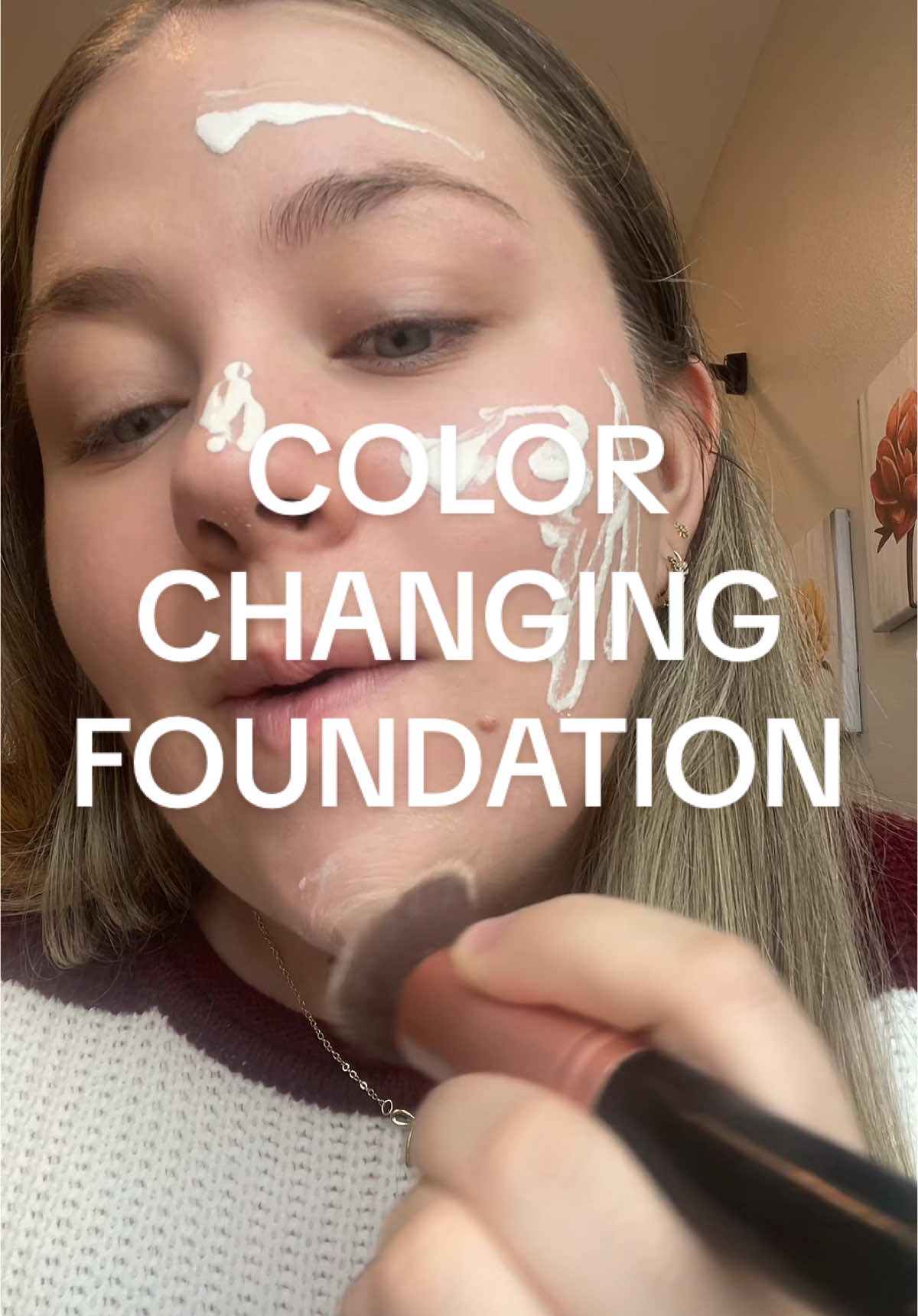 Okay WHATTT?! This is insane to me. I LOVE the coverage and that its a perfect match without me having to try to color match! @Forever Bloom Skincare #foreverbloomskincare #biomimicfoundation #foundation #foundationroutine #viralmakeup #tiktokmakeup #skincare #holidayhaul 