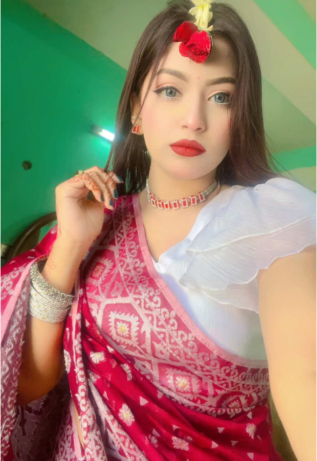 😘♥️#foryou #foryoupage #fypp #saree #trnd 