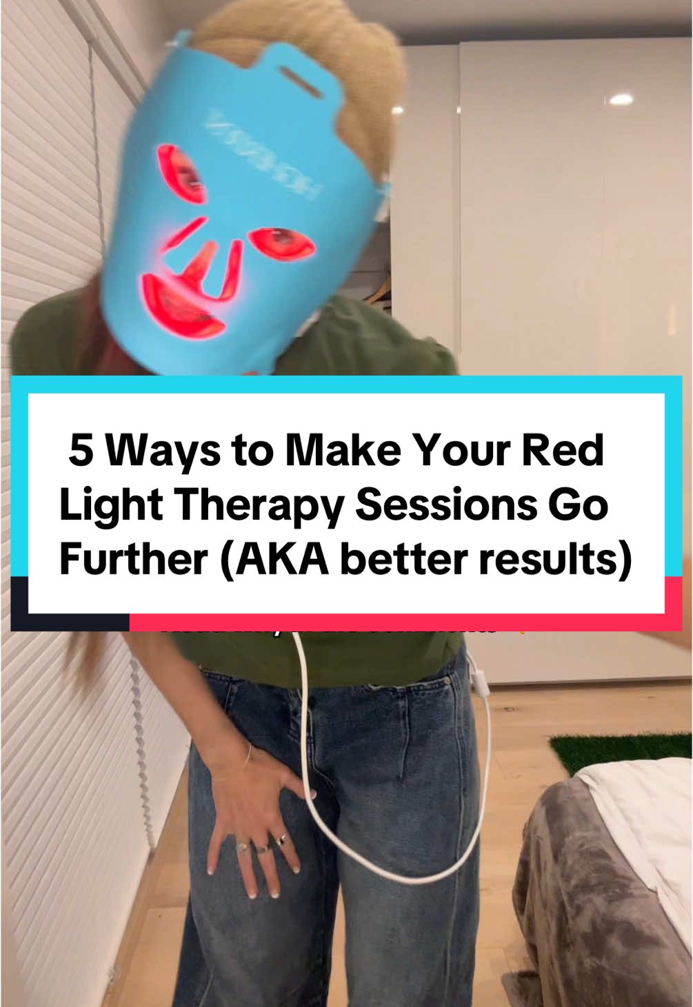 Theres a few good reasons you should keep your red light therapy mask right next to your bed and use it as soon as you wake up and right before you go to bed 👇 ✨first, its a hack for going outside and watching the sunrise and sunset….  Which is what sets your circadian rhythm and helps you to feel awake during the day and tired at night.  AKA more energy and better sleep🙃 ✨second, because red light exposure helps to reduce cortisol levels (AKA stress hormone) which is a fantastic way to both start and end your day💫 ✨when you apply your skincare AFTER your red light sessions, your skincare products are actually more effective (kinda like eating protein after a workout, but for your face). When you do your RLT first thing in the AM and right before bed your skincare applied afterward will actually be more effective🚀 ✨ your red light therapy should be done when youre not wearing makeup, which you won’t be as soon as you wake up or right before you go to bed (duh)🤓 ✨ and lastly, because red light therapy only works if you do it and creating a habit like this makes it easy to make sure that you do😘 LMK if I missed anything! #redlighttherapy #skincare #skincareroutine #antiaging #creatorsearchinsights @HigherDOSE 