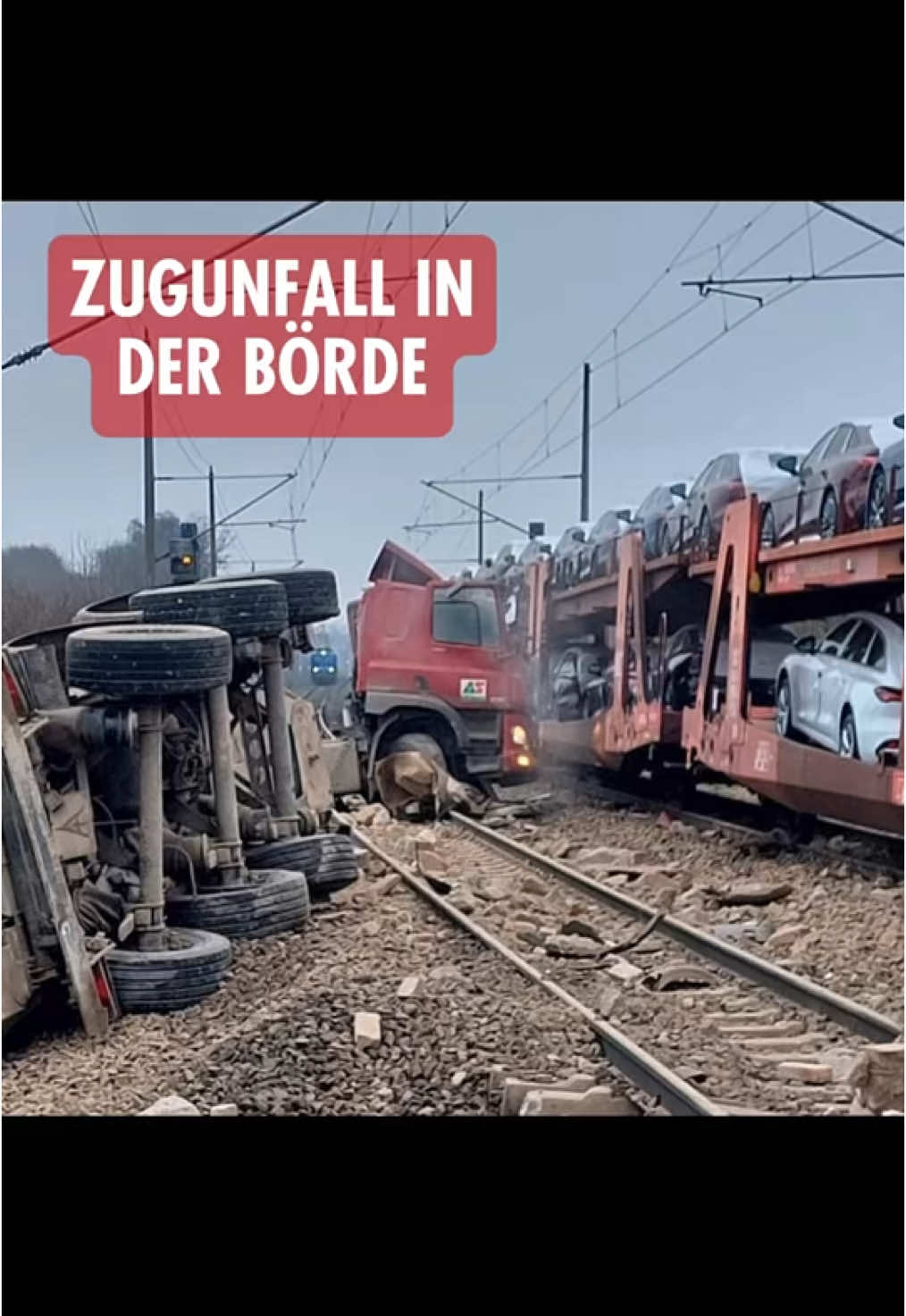 Zugunfall an einem Bahnübergang zwischen Marienborn und Belsdorf #zugunfall #börde #sachsenanhalt 