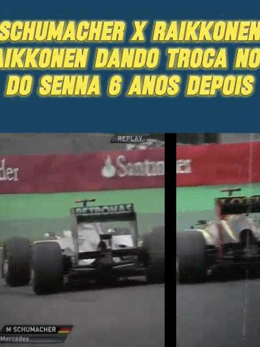 #SCHUMACHER X #RAIKKONEN, Schumi passando o Raikkonen no S do #Senna em 2006 na sua despedida da #Ferrari em #Interlagos . E Raikkonen passsando o Schumacher no S do Senna em 2012, na despedida do Schumi da #Mercedes ##Mclaren #lotusRenault #f12012 #BrasilGP