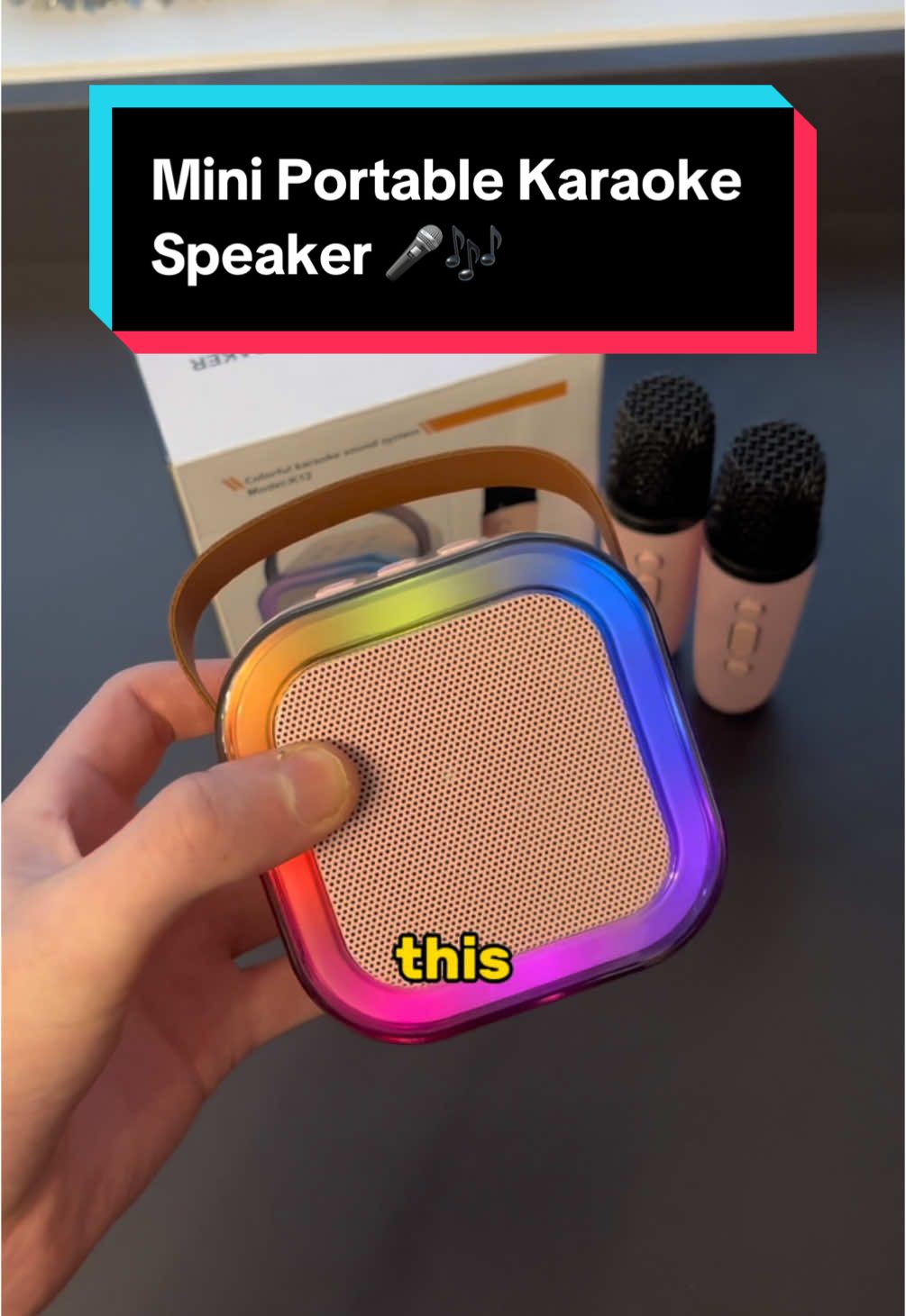 This would make so many fun games with the family… 🎤 🎶 #minikaraokespeaker #minikaraoke #giftforkids #familygames 