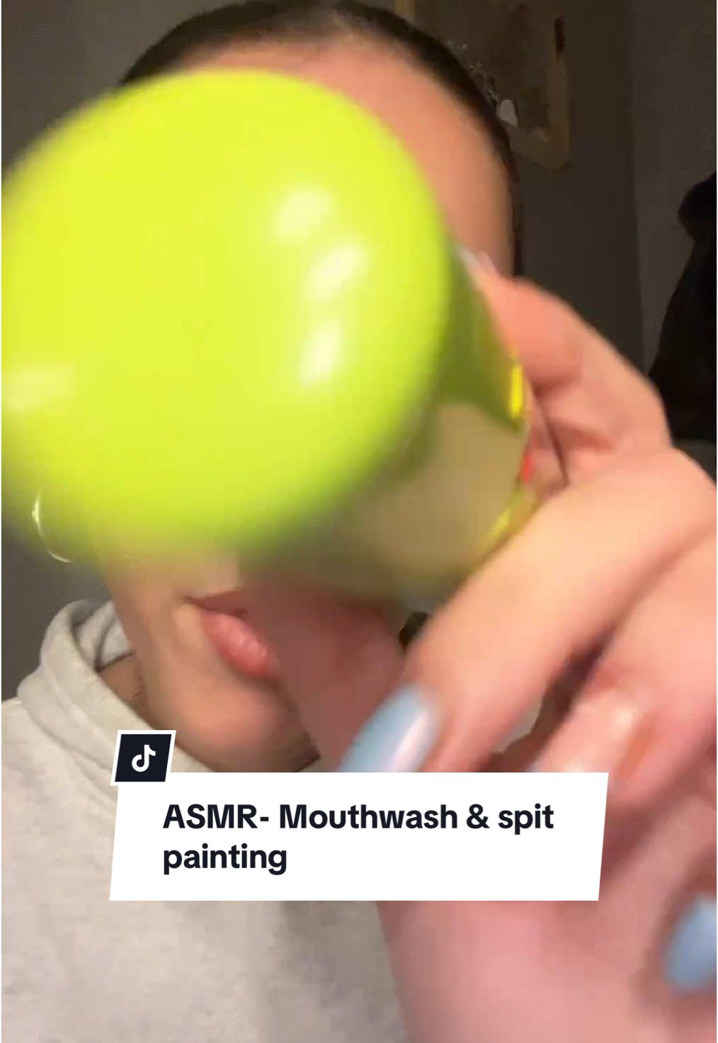 ASMR- Mouthwash trigger and fast spit painting🦷  #asmr #fastasmr #spitpainting #mouthsounds #sleep #youtube #fyp #foryou