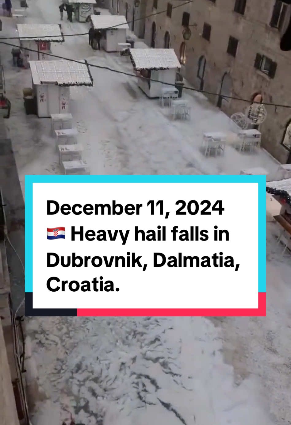 December 11, 2024 🇭🇷 Heavy hail falls in Dubrovnik, Dalmatia, Croatia. ❗️NO country in the world will be able to cope with the losses from climate disasters ON ITS OWN. •Why are there SO many climate catastrophes on our planet now? •This increase is explained by cosmic radiation passing through our solar system every 12,000 years and affecting the cores of all planets. As a result of its impact, the Earth's core is destabilized and overheated. Due to the centrifugal force due to the rotation of the planet, hot magma rises to the surface of the planet, heating the oceans from below. This leads to intense evaporation of water, saturating the atmosphere with moisture, which leads to severe floods even in places where they have never happened before. •Only the creation of a single international scientific center aimed at studying the true causes of the increase in natural disasters and the cooling of the core can help us stop the global catastrophe. But this will not happen without our public demand. •If you want to know the details, write me a message 