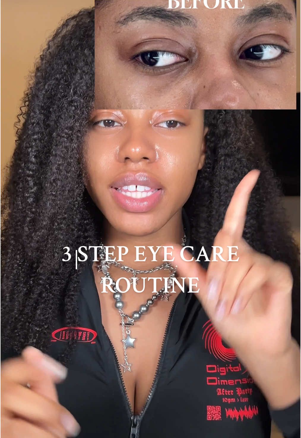 i love this routine DOWN 💁🏽‍♀️🫶🏽#darkcircles #eyecare #eyecareroutine #koreanskincare #skincareroutine #blackwomen #wrinkles #eyepatches 