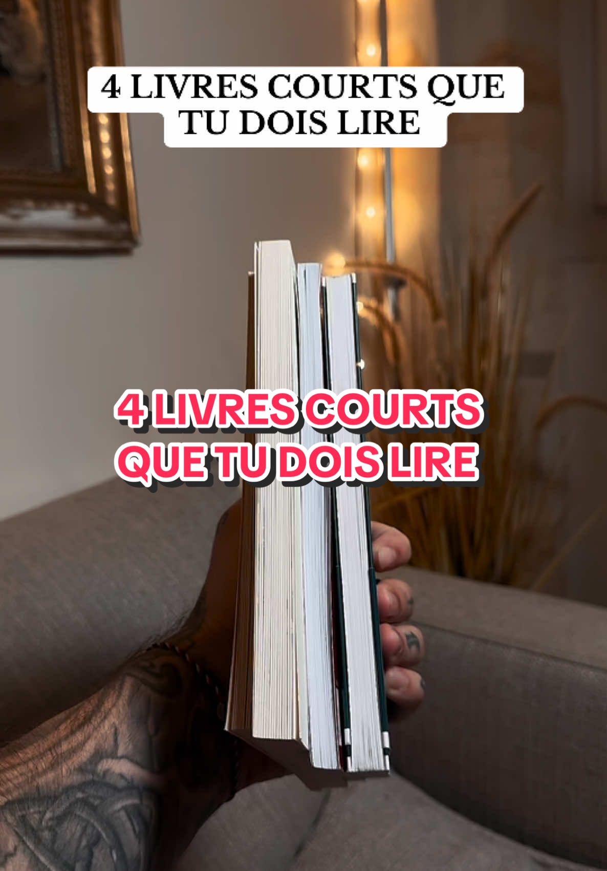 4 Livres courts que tu dois lire ! 📚 #BookTok #booktokfr #booktokfrance #lecture #litterature 